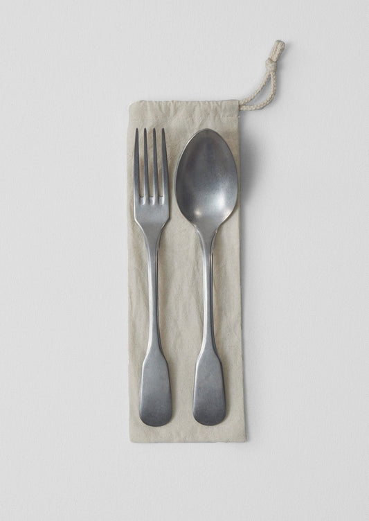 Set da portata stonewashed | Argento