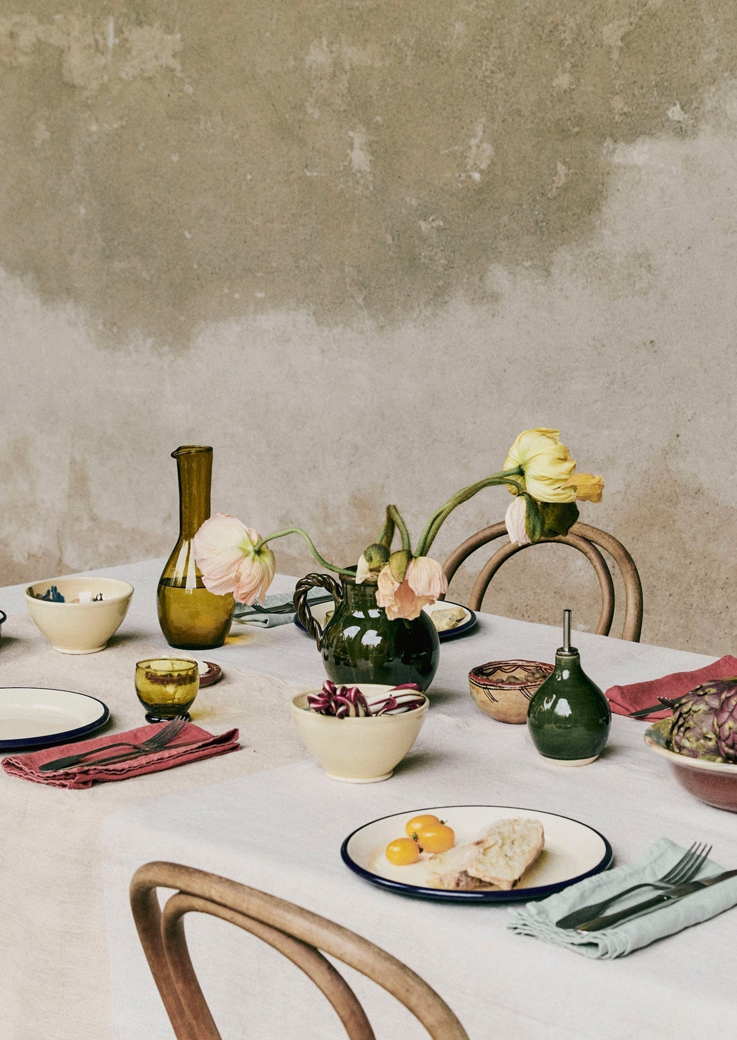 Tovagliolo in lino lavato | Menta morbida