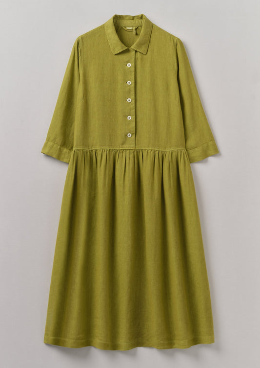 Abito camicia in lino tinto in capo | Olivine