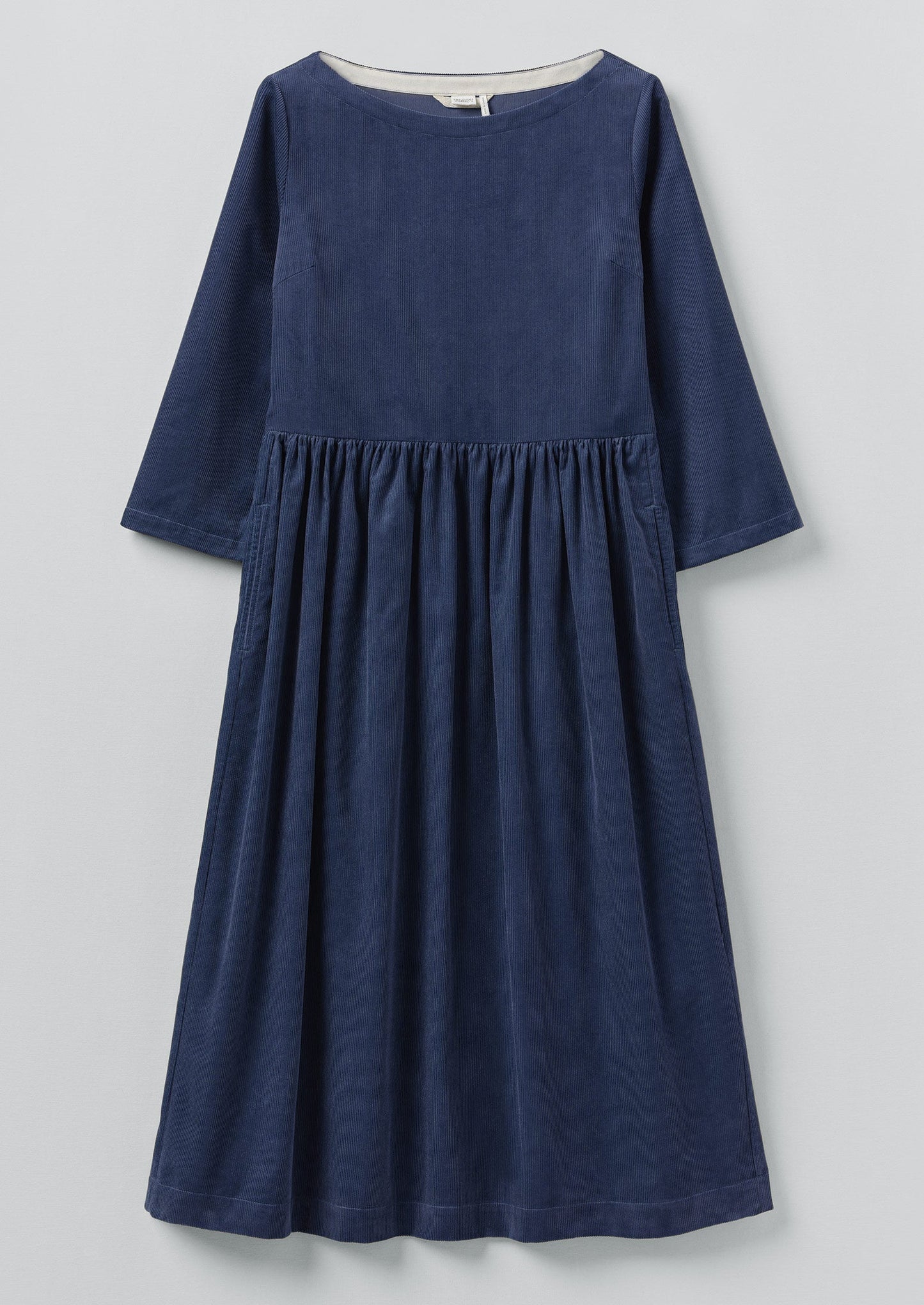 Abito Freya in velluto a coste biologico | Blu denim