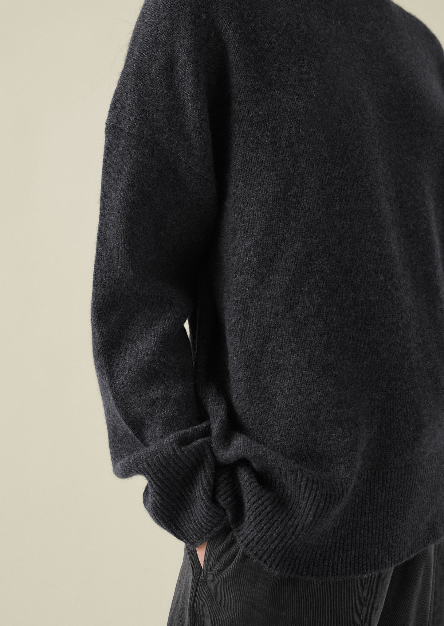 Maglione a collo alto in lana e cashmere | Antracite
