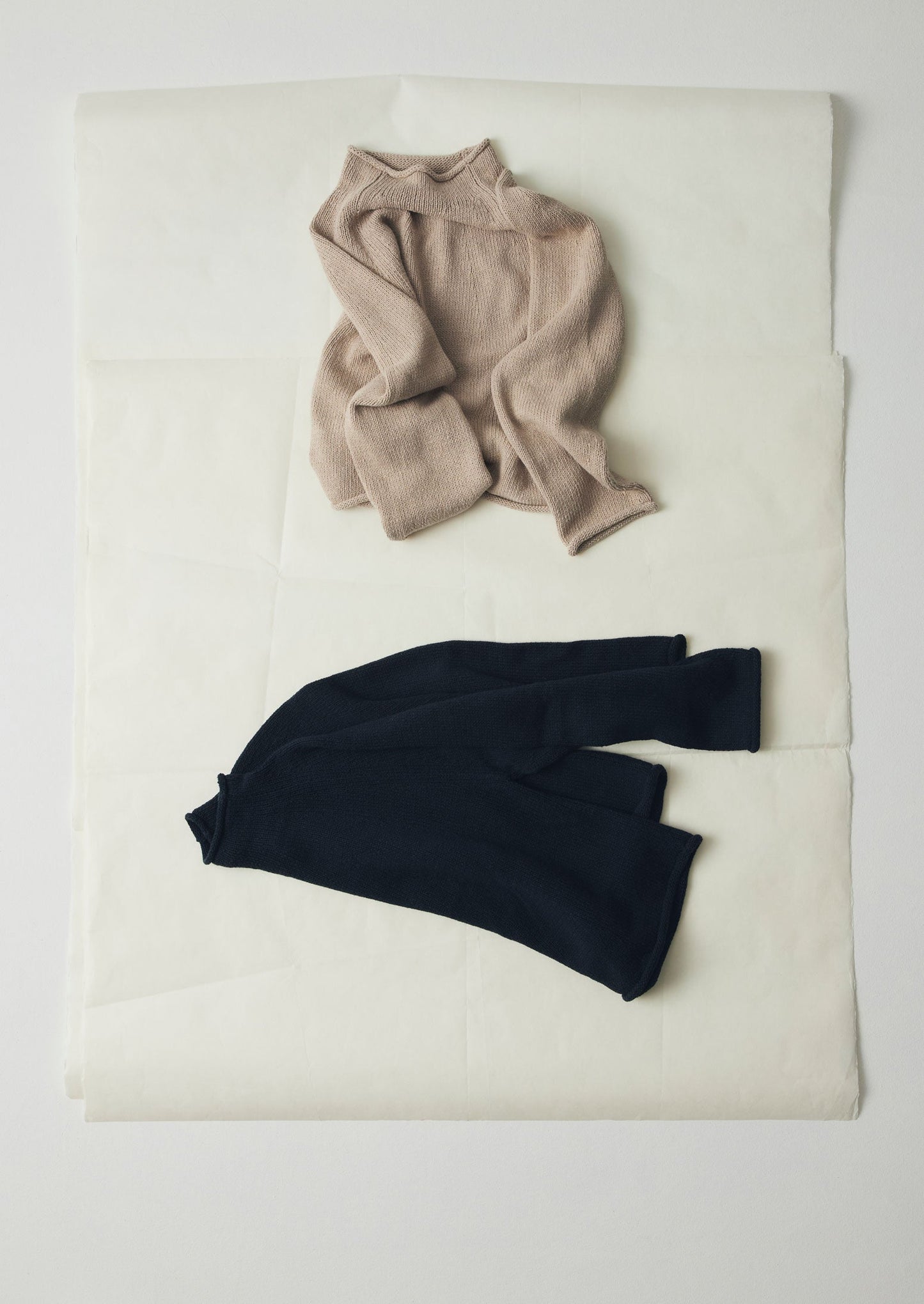Maglione semplice in lino e cotone biologico | Blu navy scuro