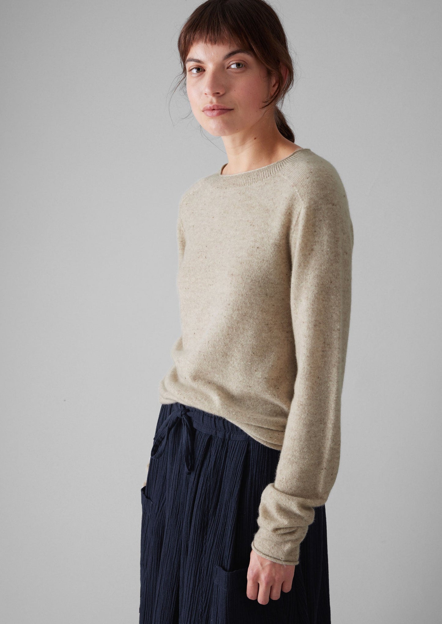 Maglione in lana e cashmere | Avena screziata