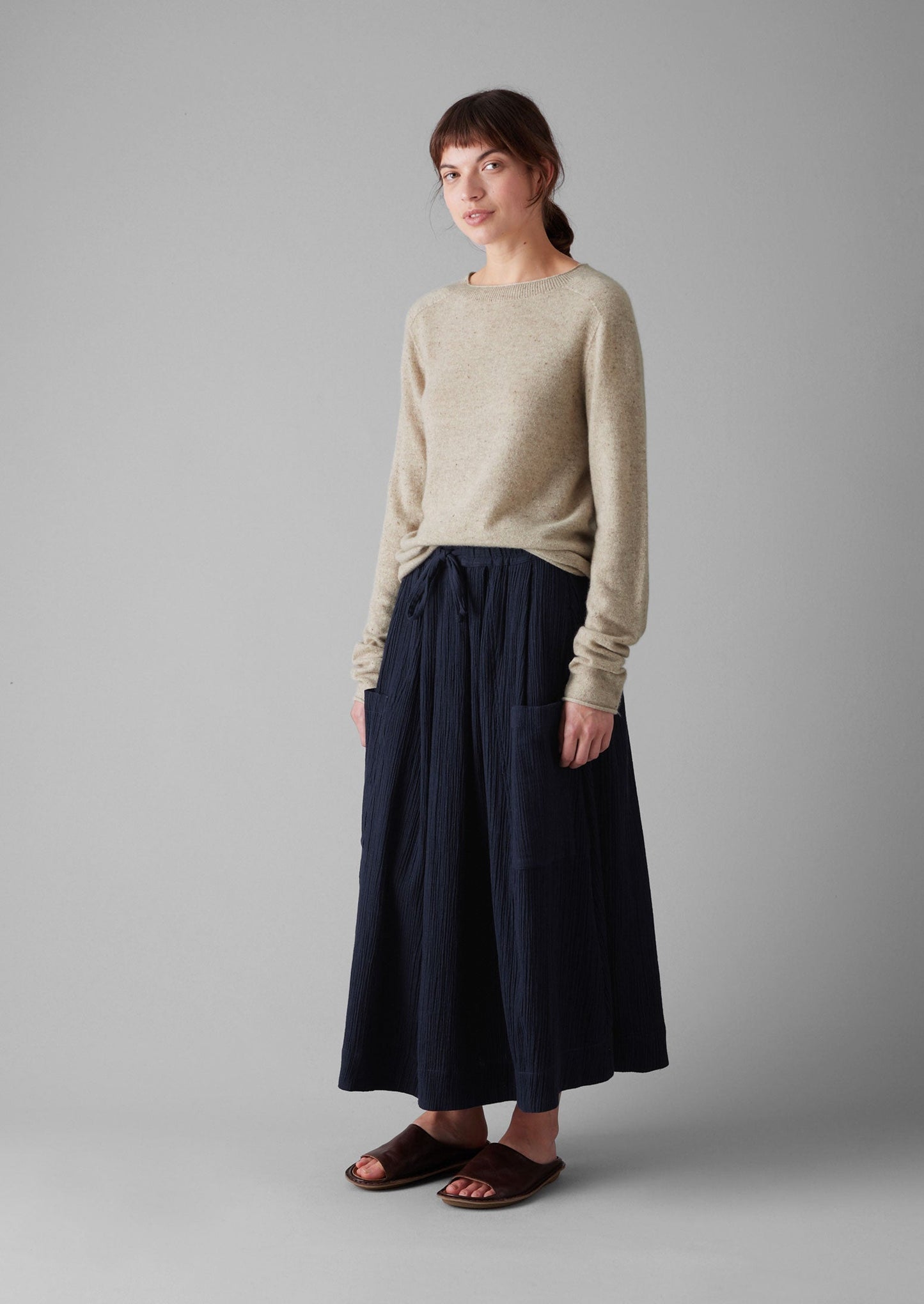 Maglione in lana e cashmere | Avena screziata