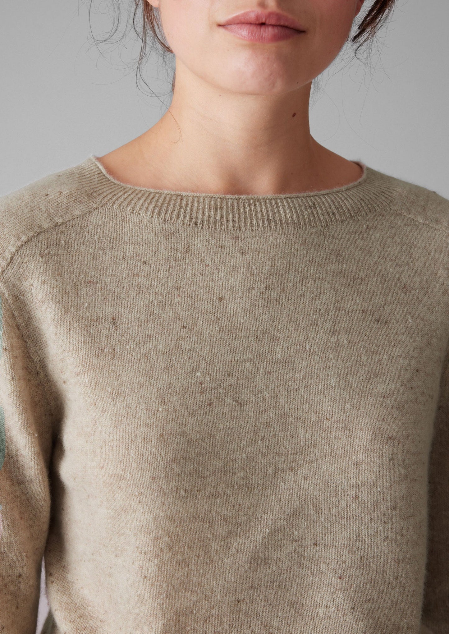 Maglione in lana e cashmere | Avena screziata