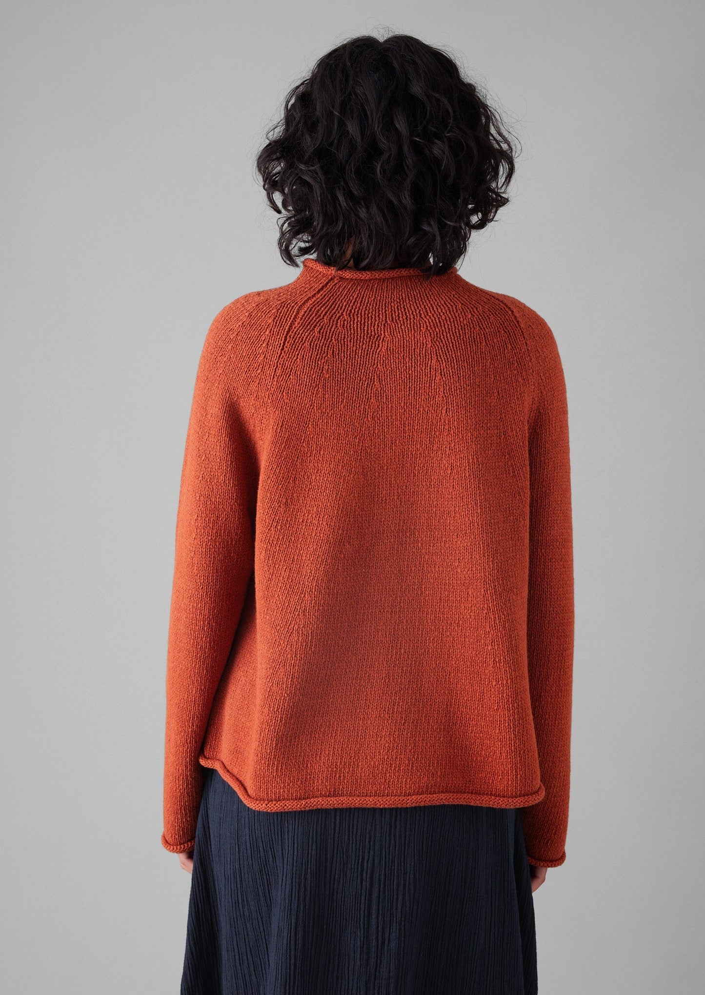Maglione semplice in lino e cotone biologico | Red Fig