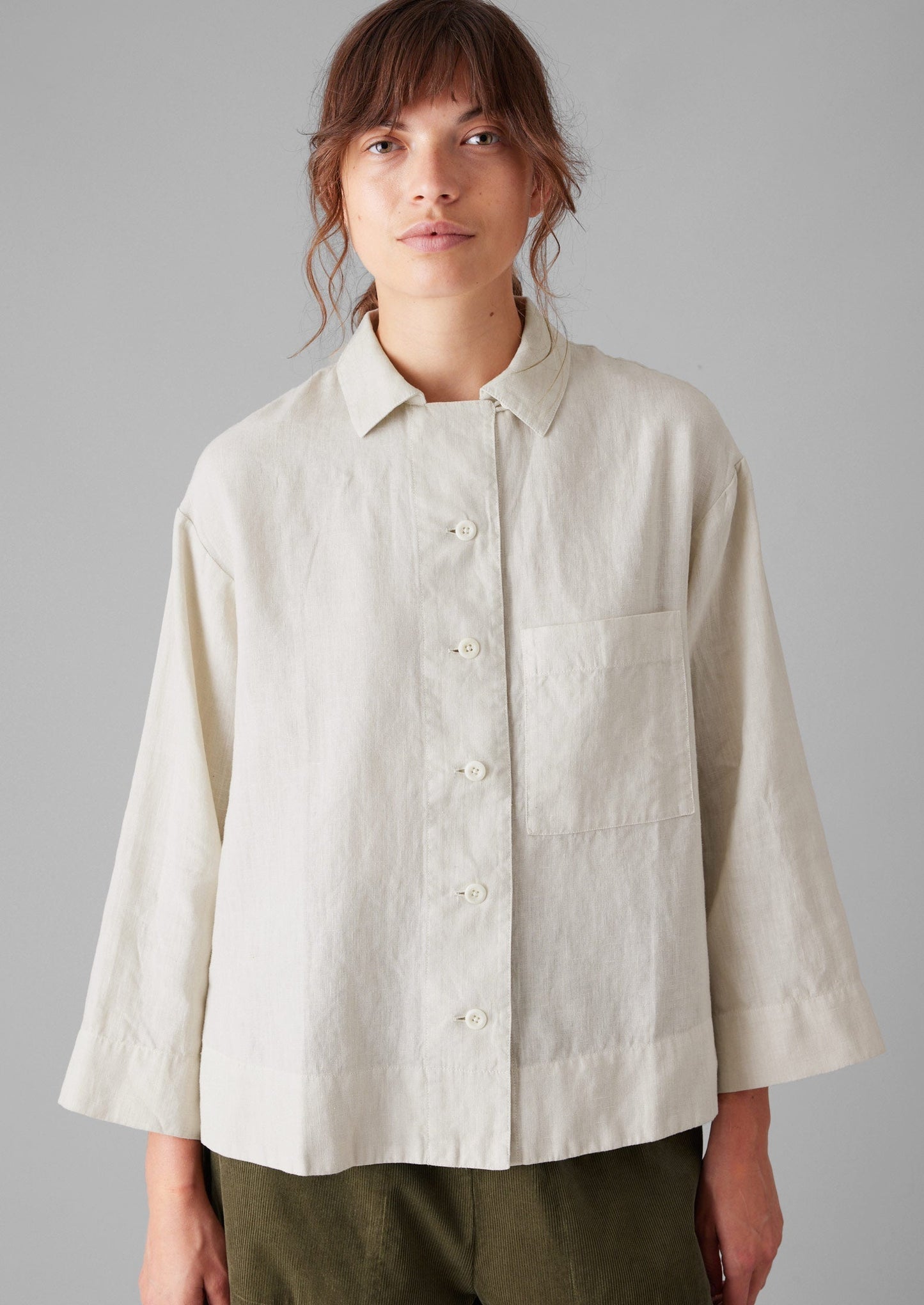 Camicia in lino tinto in capo | Avena