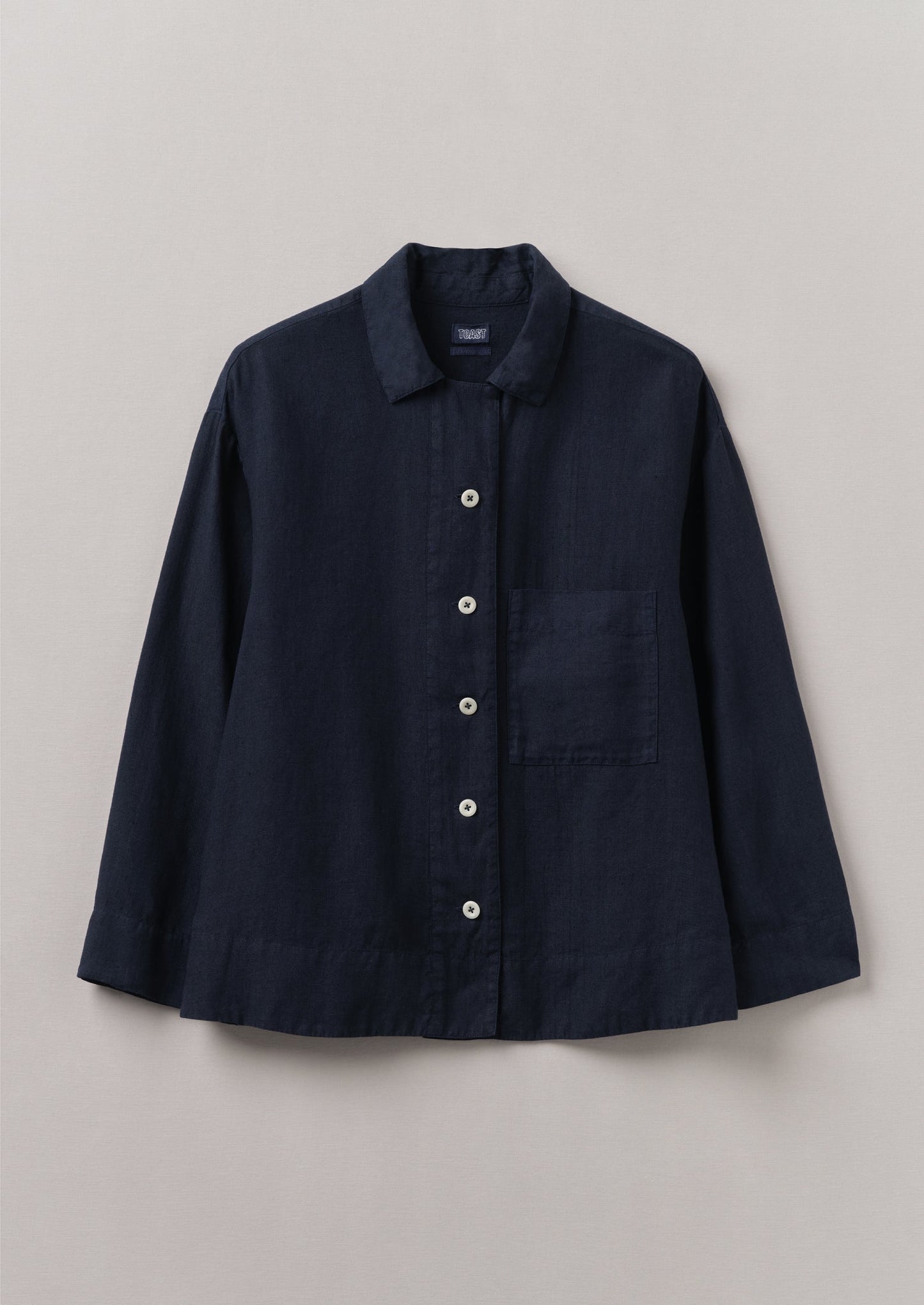 Camicia in lino tinto in capo | Mezzanotte