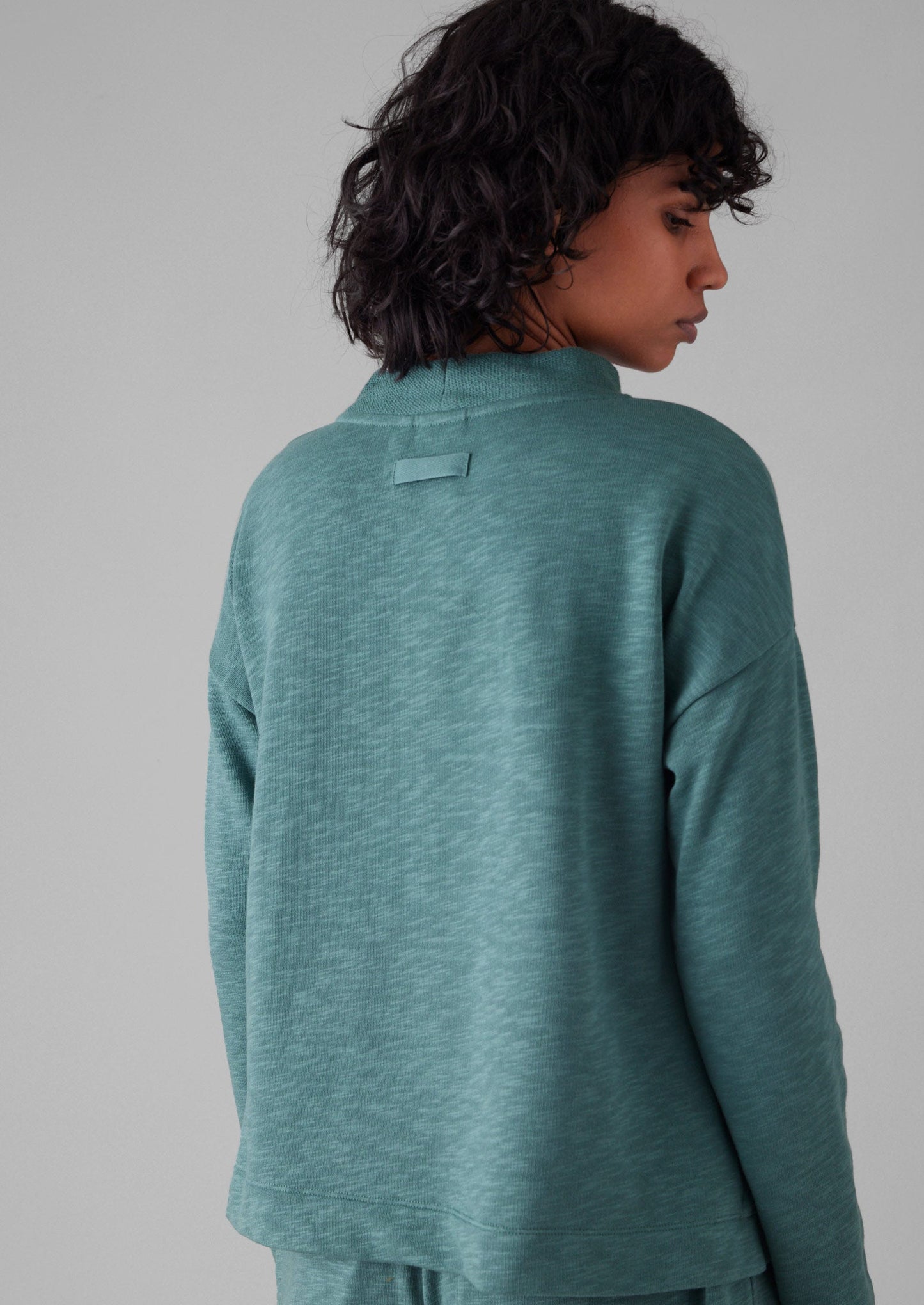 Maglione semplice in maglia Loopback | Giada polverosa