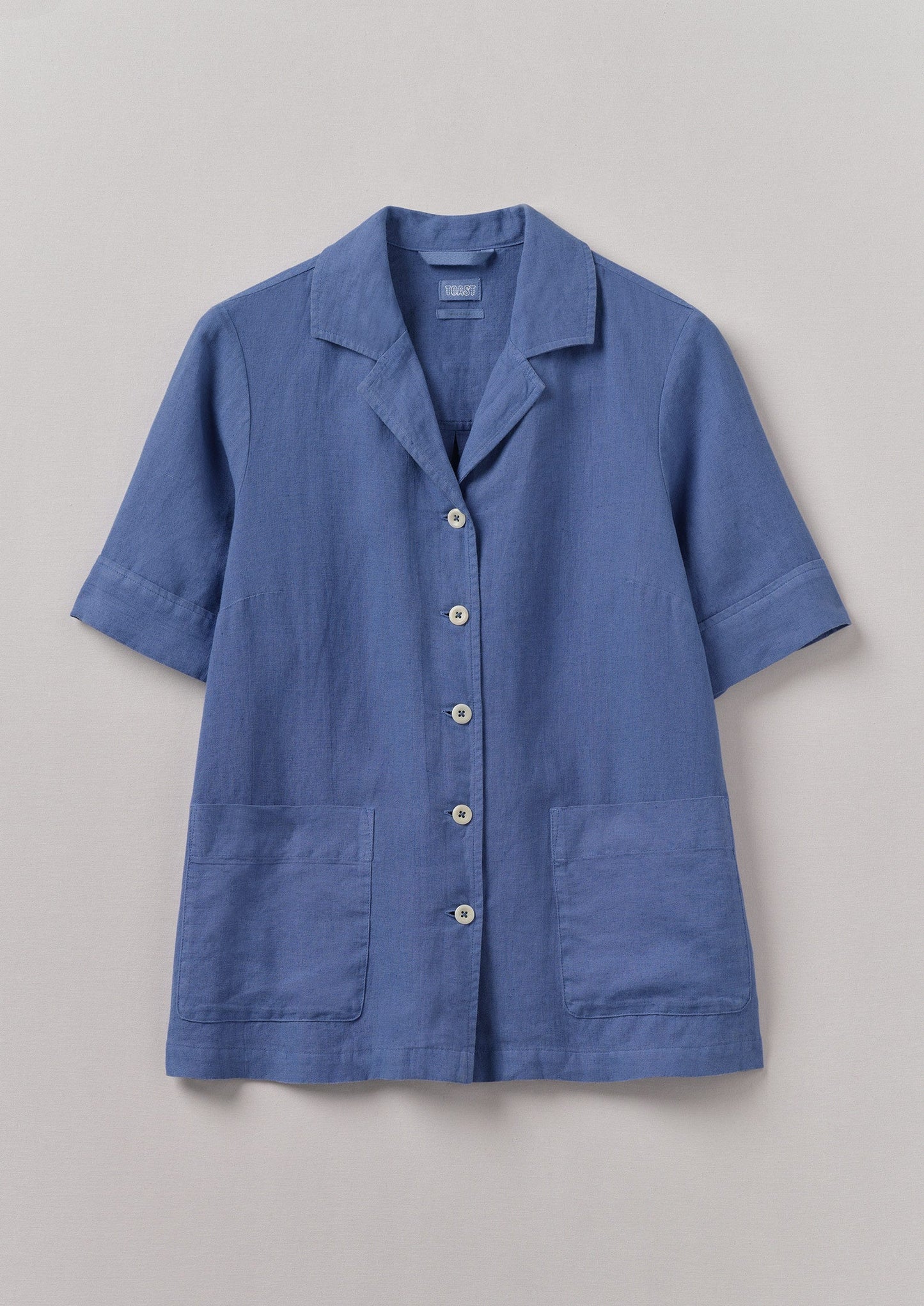 Camicia squadrata in lino tinto in capo | Fiordaliso