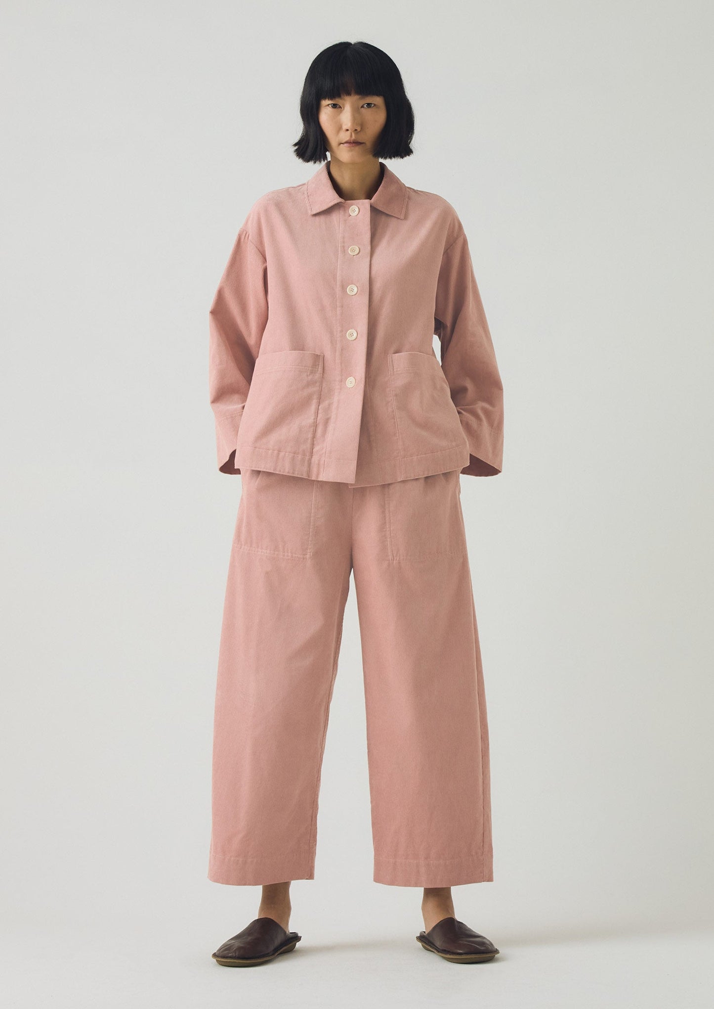 Camicia in velluto a coste biologico | Argilla rosa