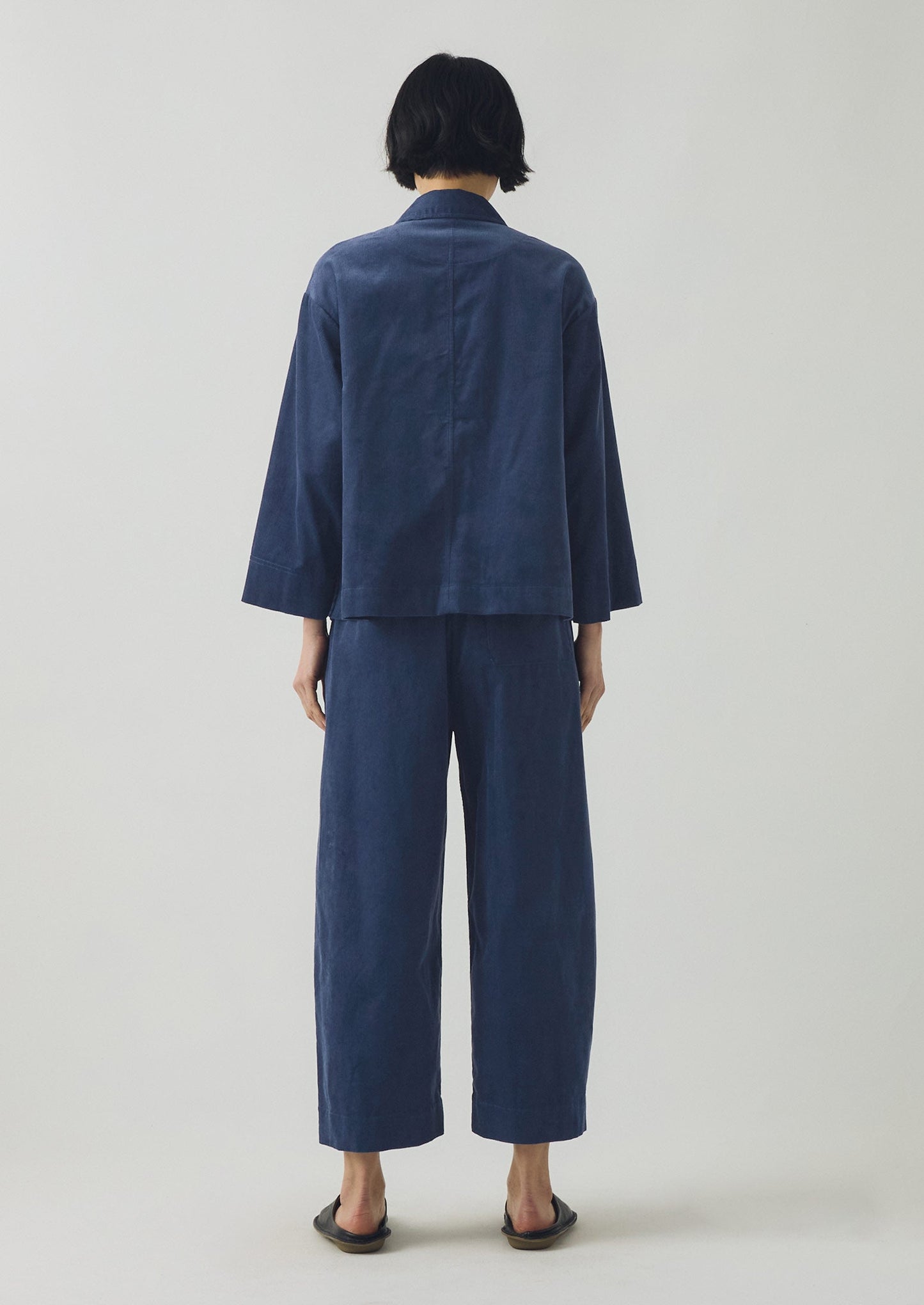 Camicia in velluto a coste biologico | Blu denim