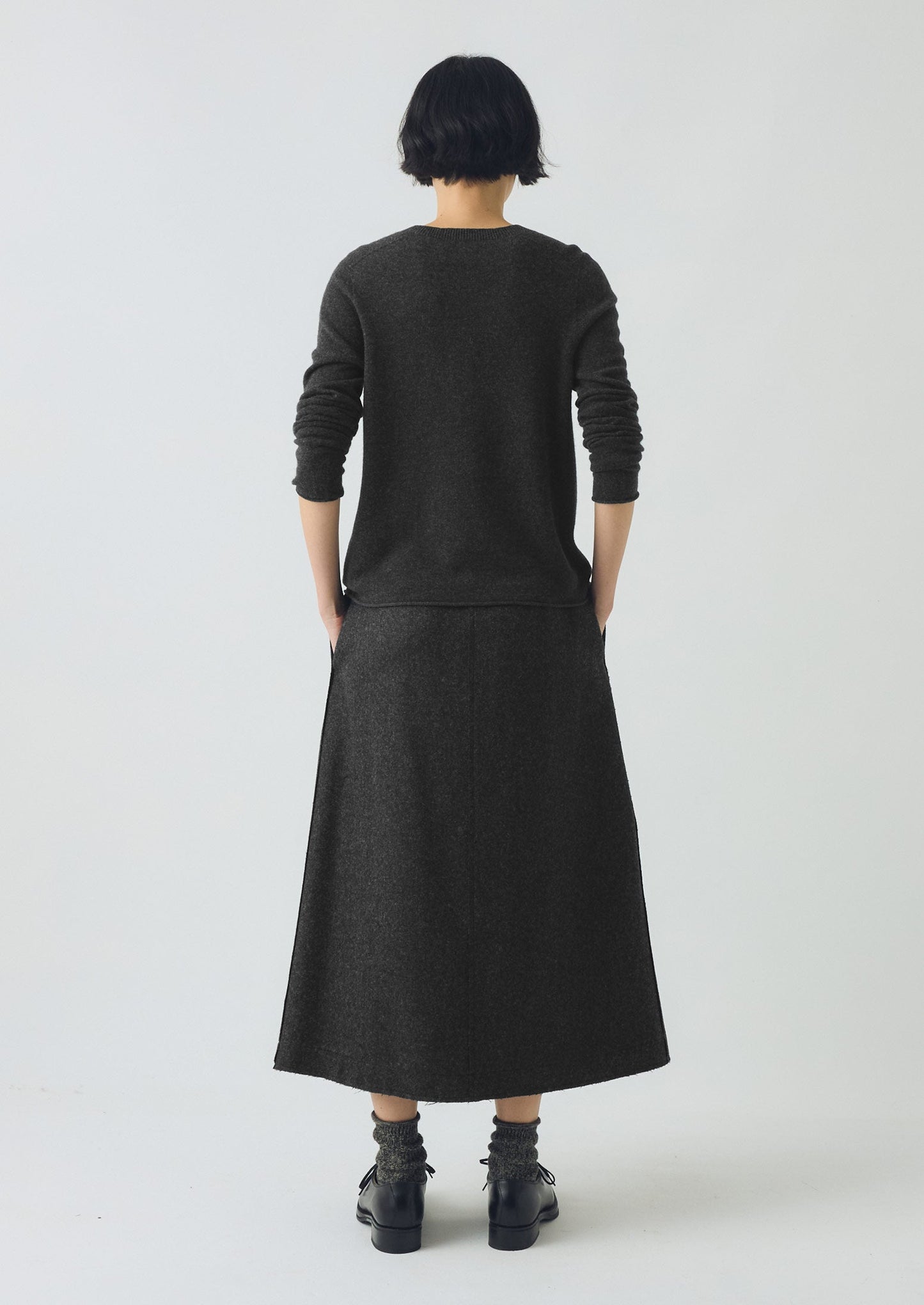 Cardigan in lana e cashmere | Antracite