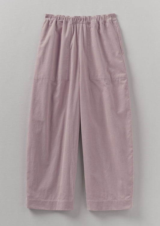 Pantaloni a gamba cilindrica in velluto a coste organico | Wood Lilac