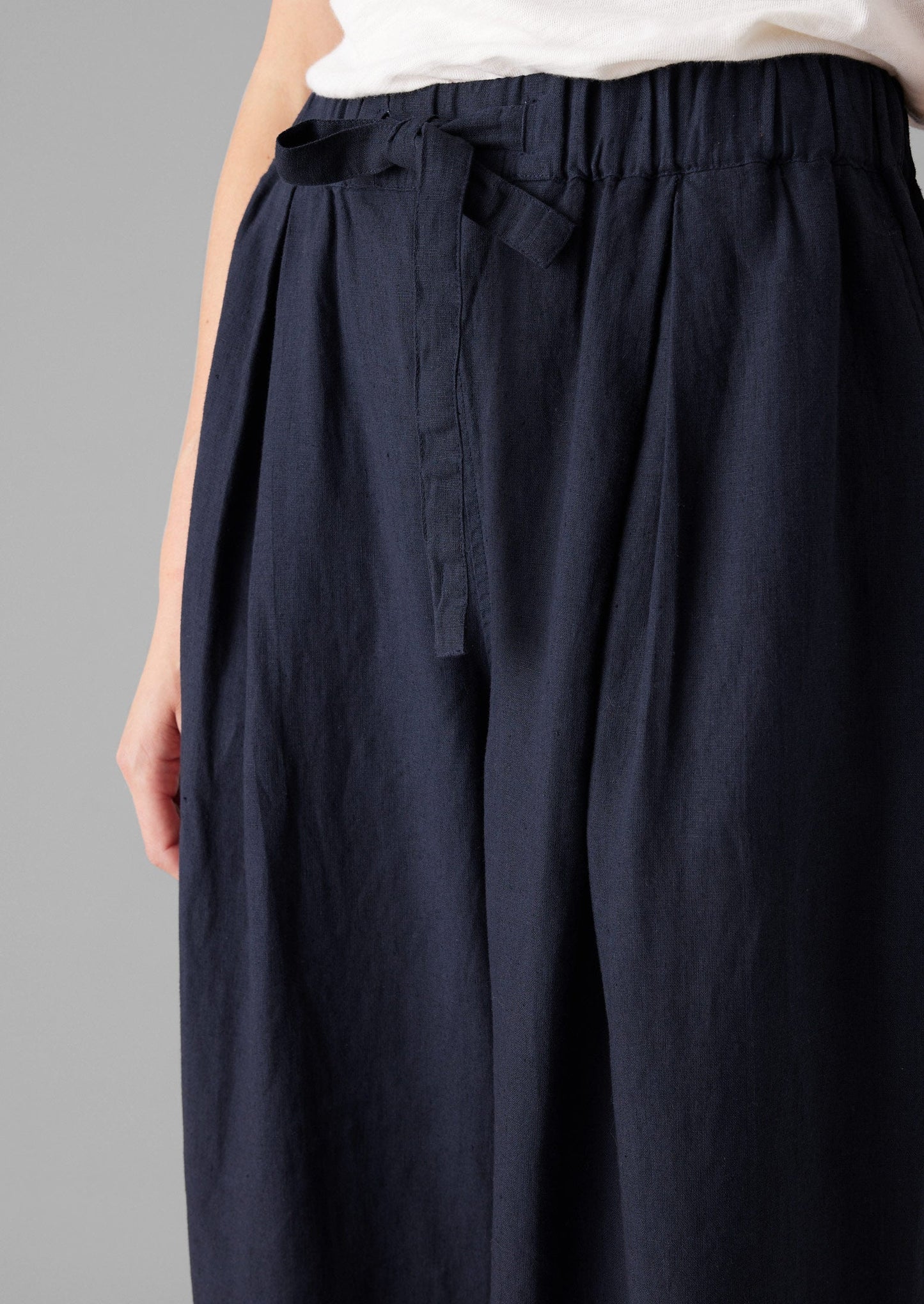 Pantaloni in lino tinto in capo Minako | Mezzanotte