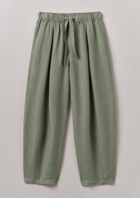Pantaloni in lino tinto in capo Minako | Salvia chiara
