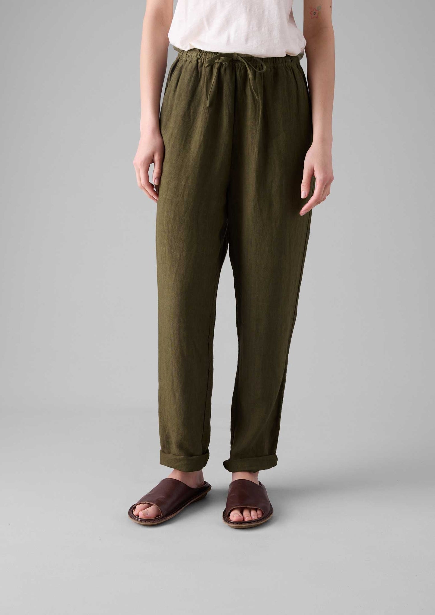 Pantaloni in lino tinto in capo | Pera