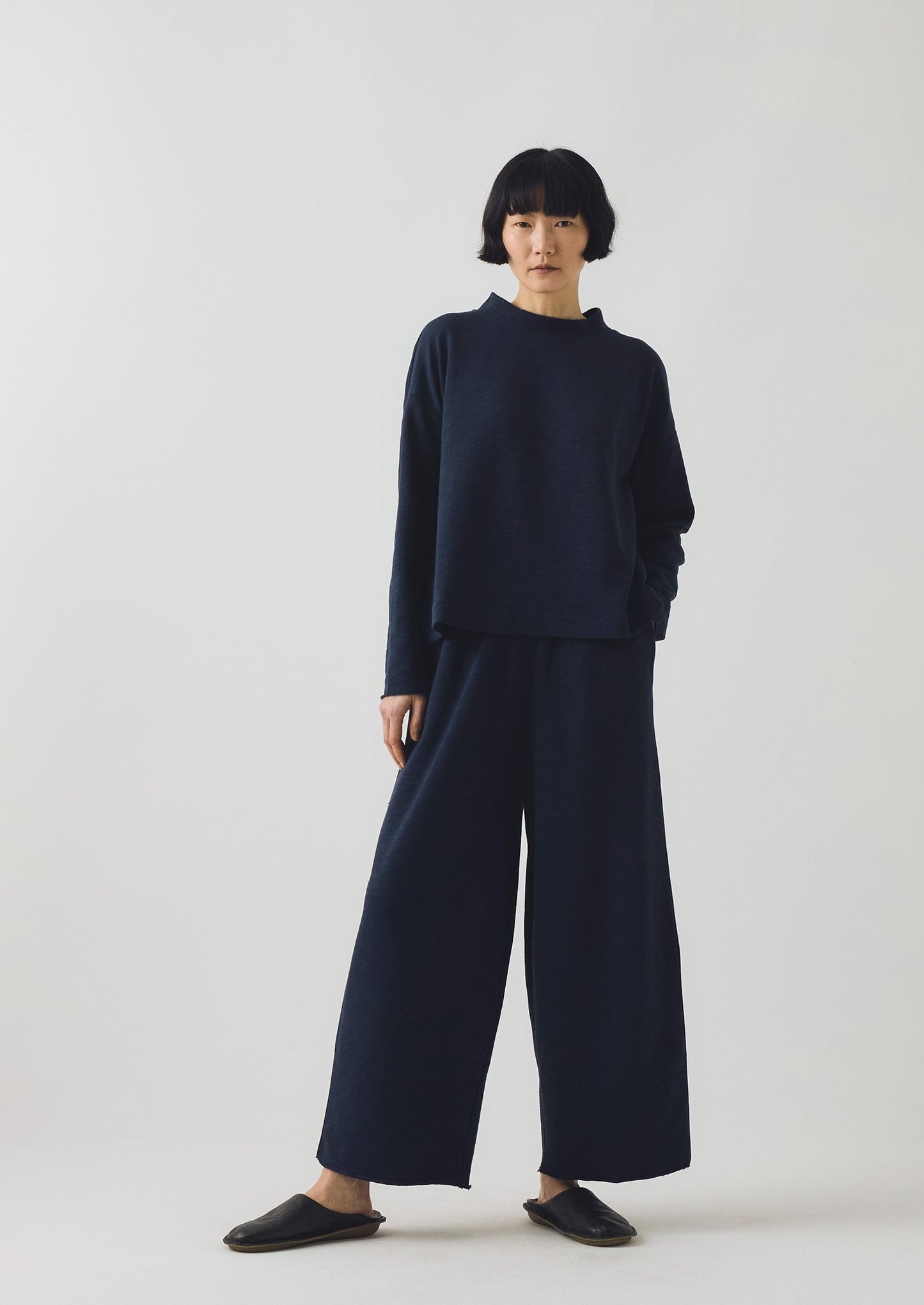 Pantaloni in jersey con retro ad anello | Mezzanotte
