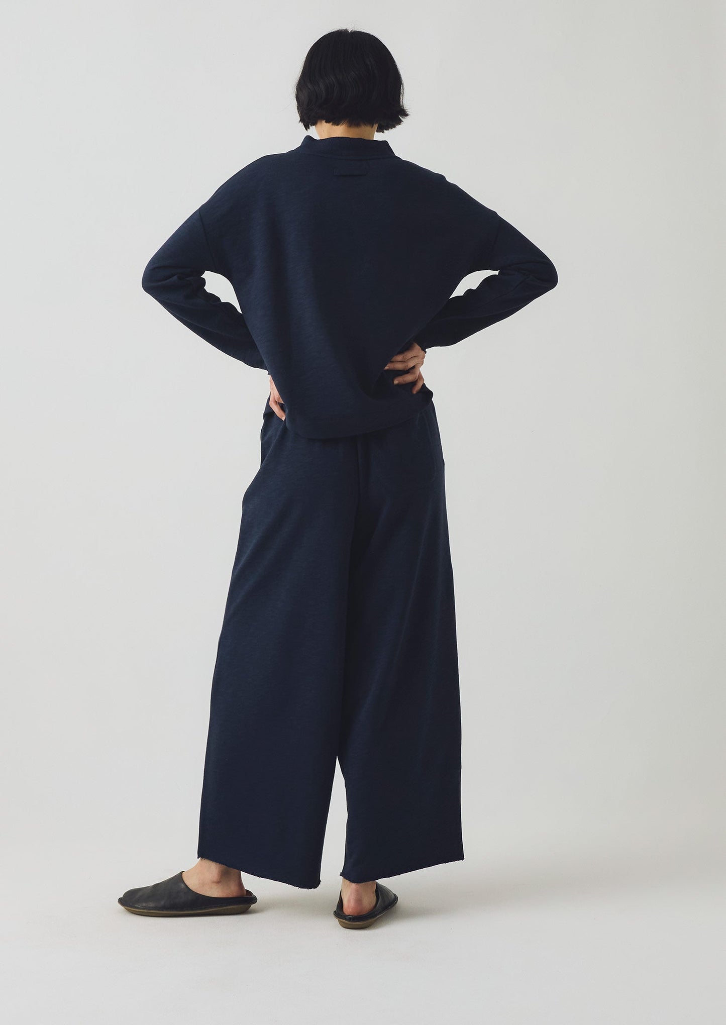Pantaloni in jersey con retro ad anello | Mezzanotte