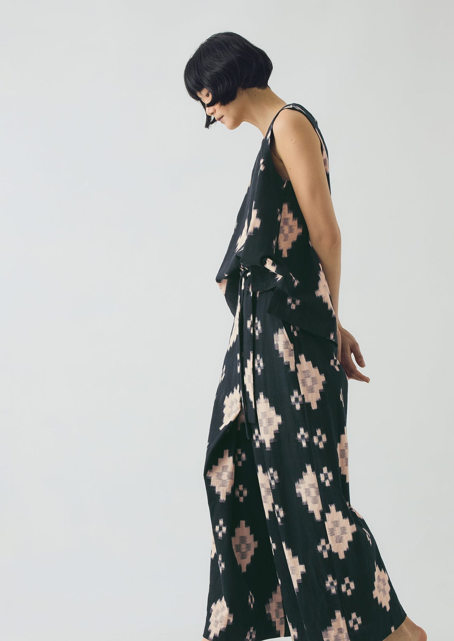 Pantaloni avvolgenti Fugue Ikat | Mezzanotte/Sabbia