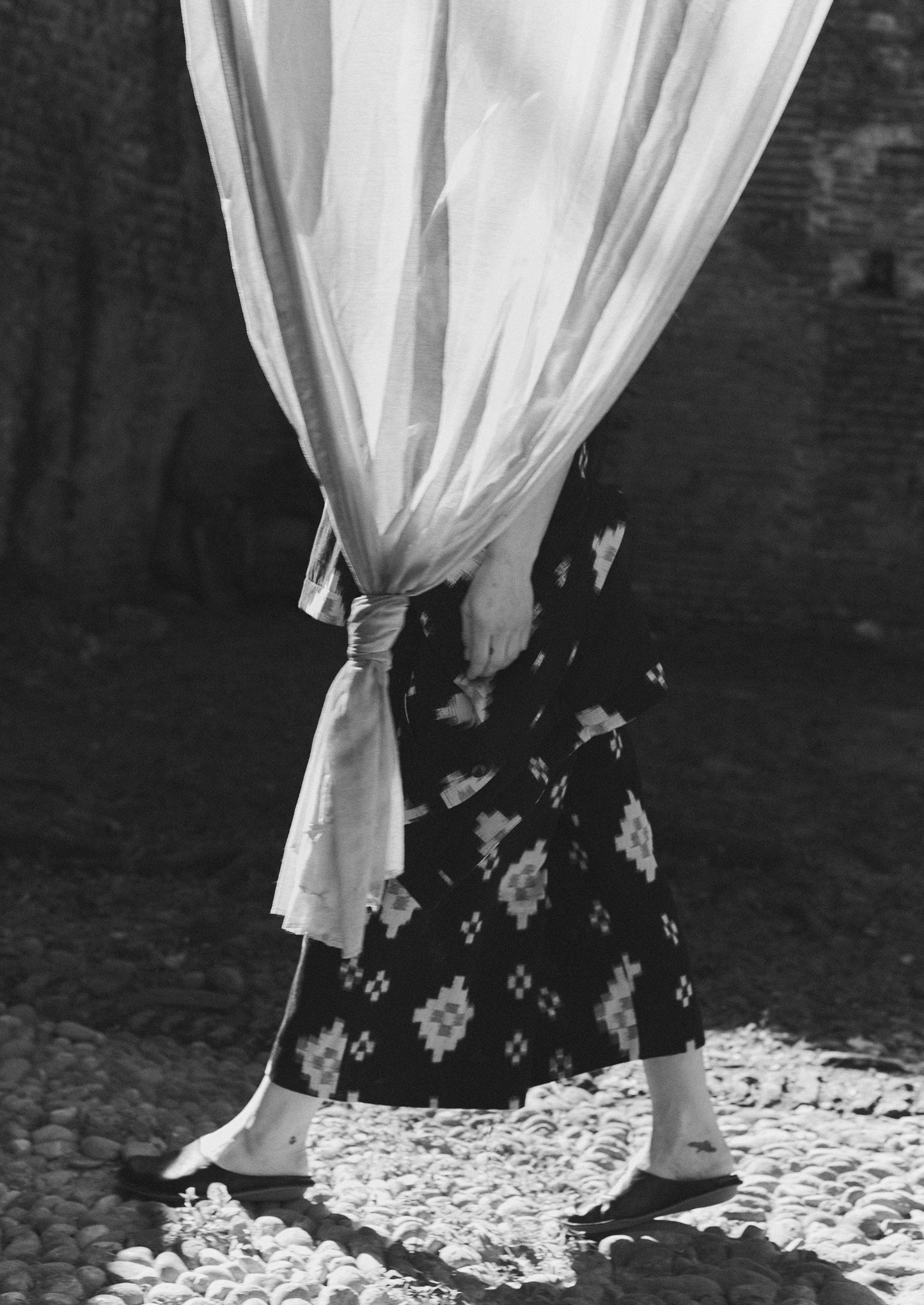 Pantaloni avvolgenti Fugue Ikat | Mezzanotte/Sabbia