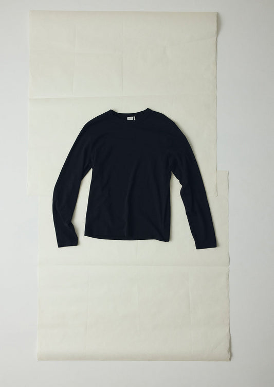 Maglietta a maniche lunghe in cotone Frank | Nero carbone