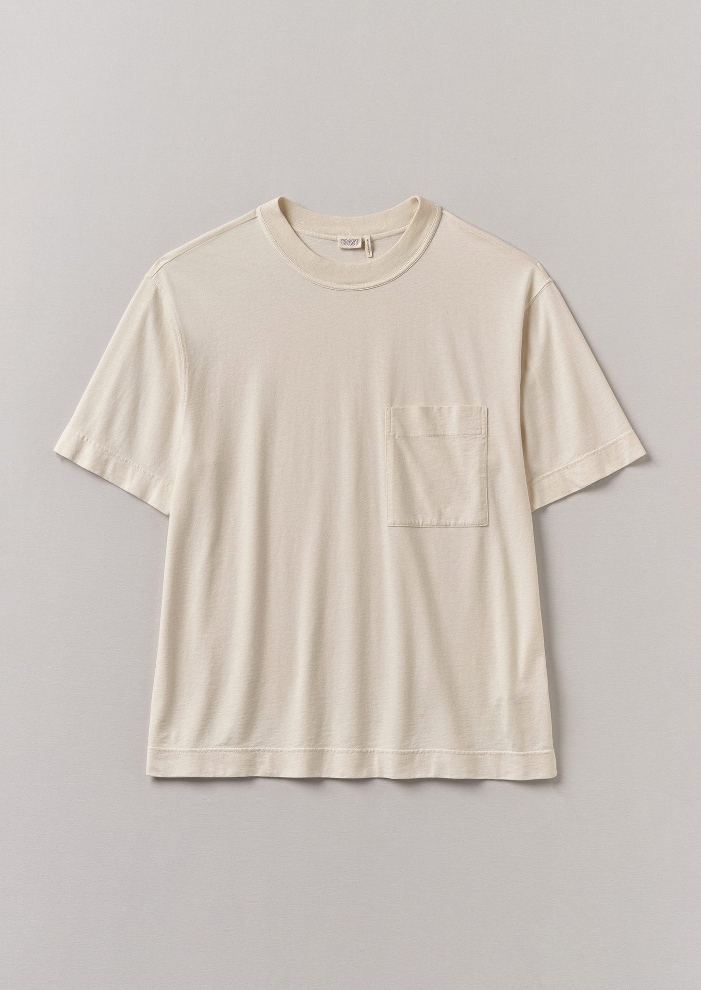 T-shirt in cotone biologico tinto in capo | Ecru