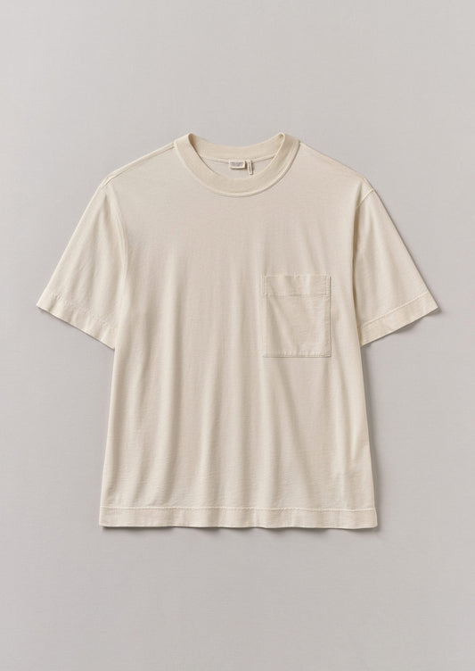 T-shirt in cotone biologico tinto in capo | Ecru