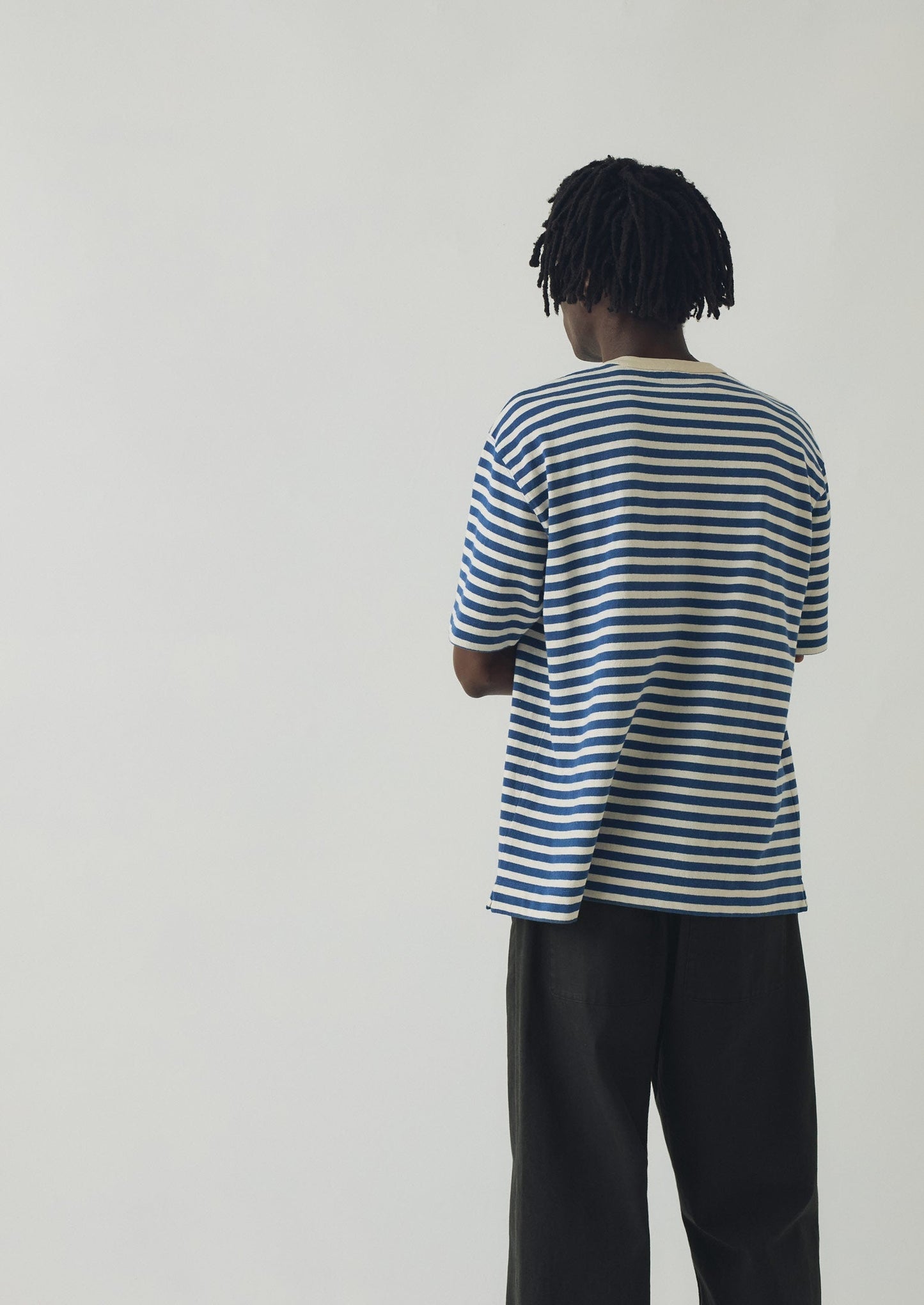 Maglietta rilassata a righe vivaci | Delft/Ecru