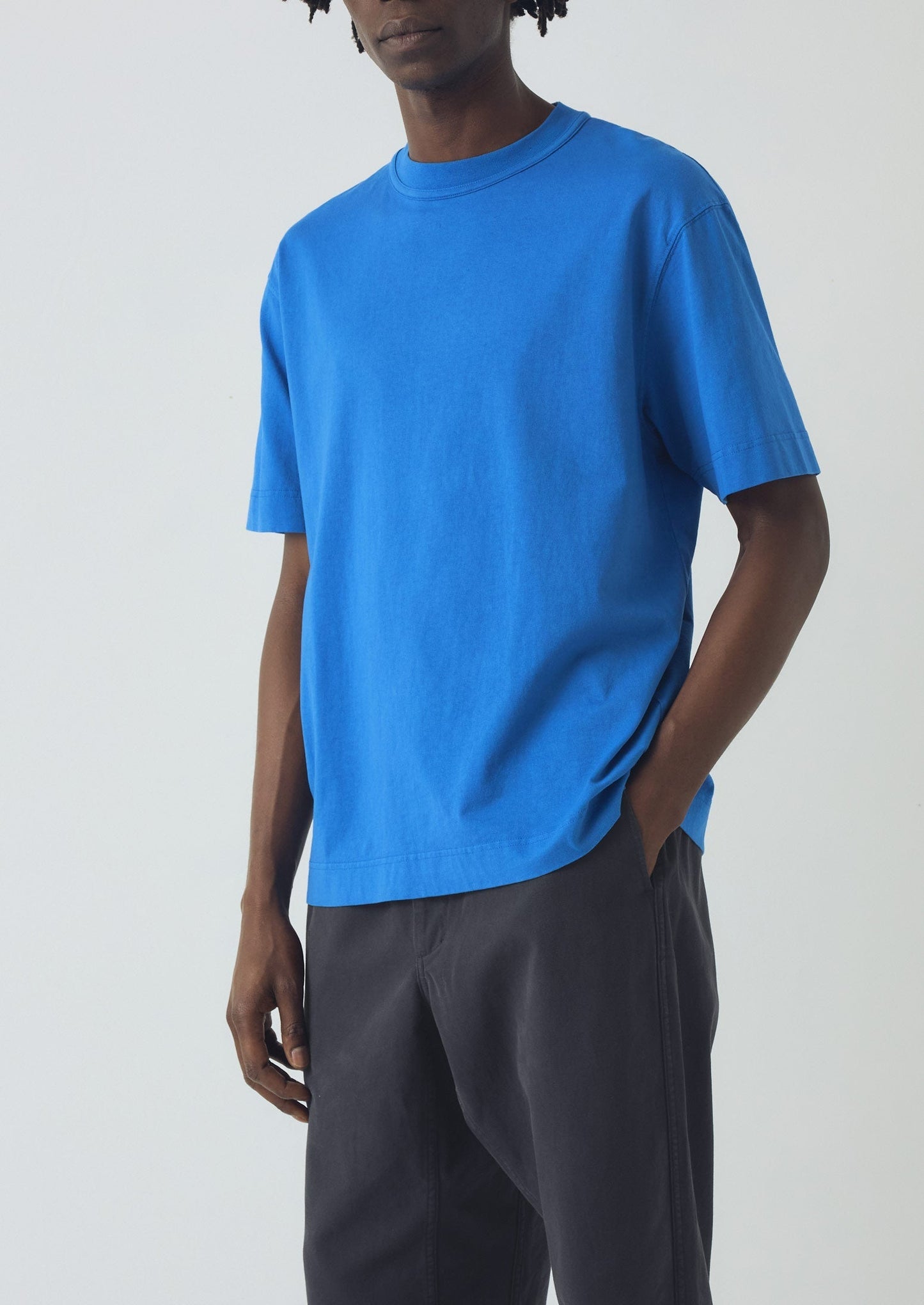 Maglietta in cotone rilassata | Azzurro