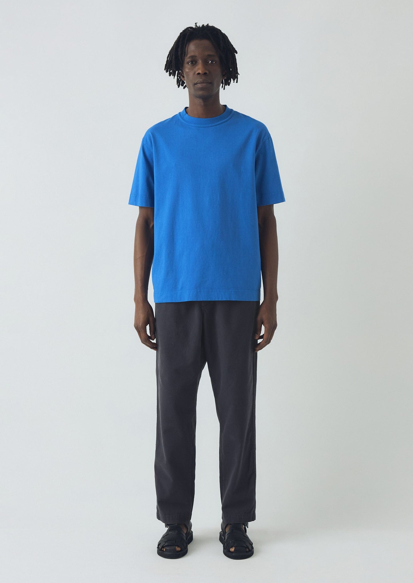 Maglietta in cotone rilassata | Azzurro