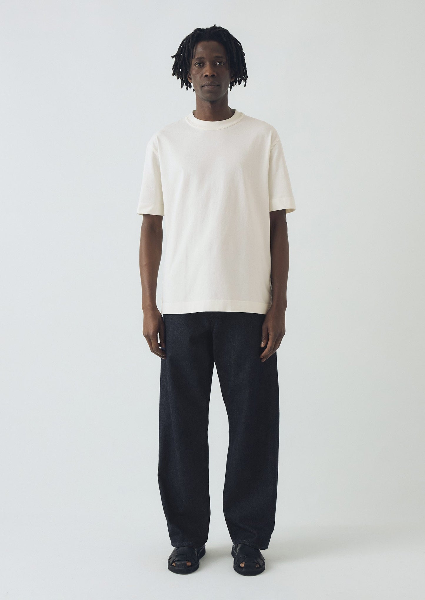 T-shirt in cotone rilassato | Bianco carta
