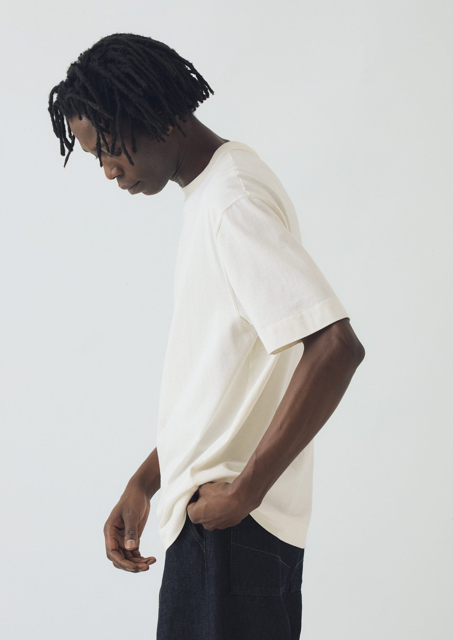 T-shirt in cotone rilassato | Bianco carta