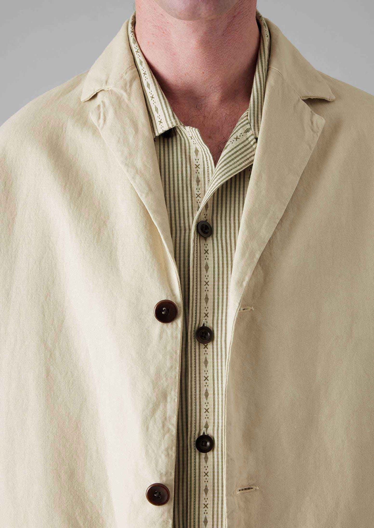 Blazer in cotone e lino High Break | Frassino