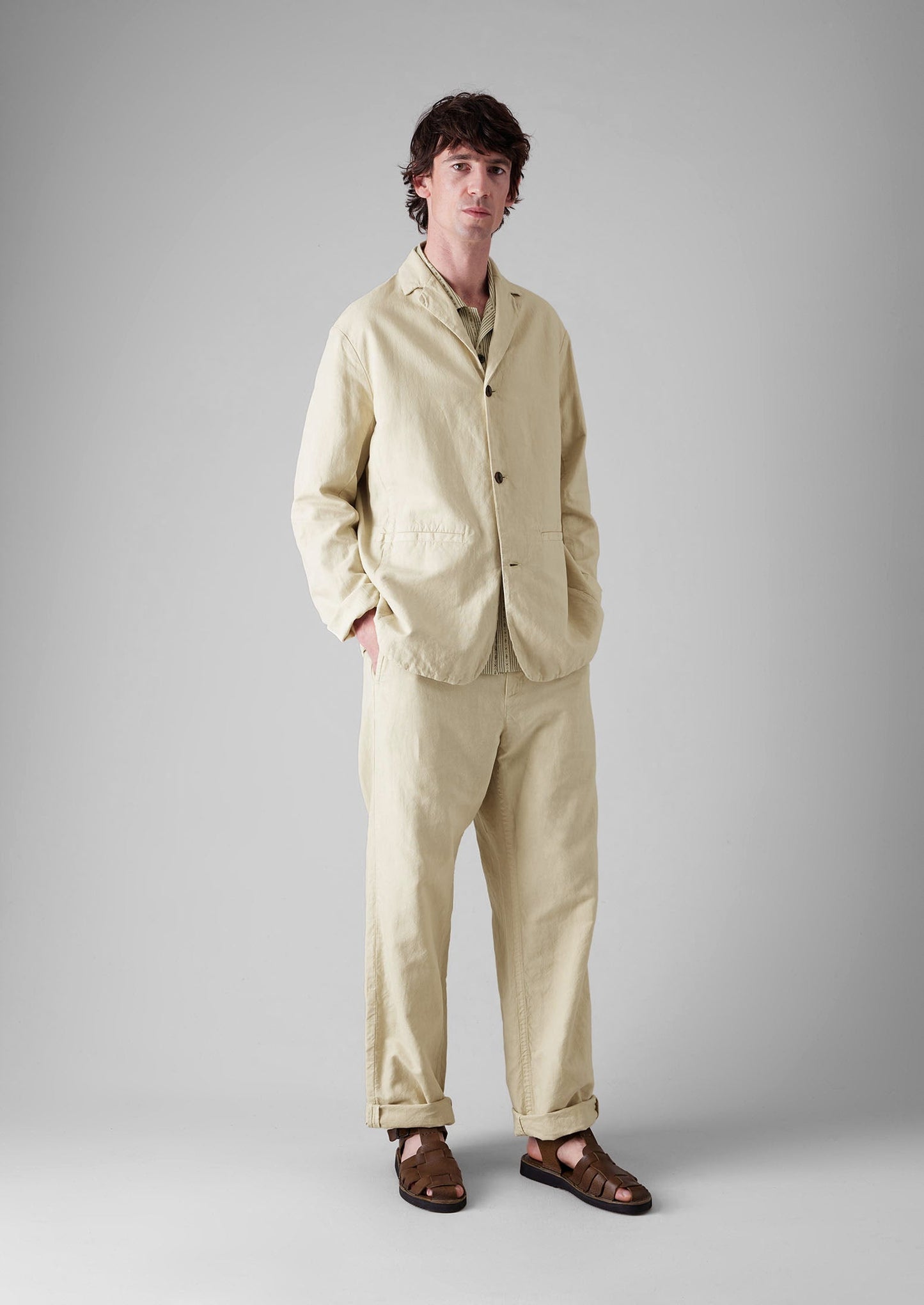 Blazer in cotone e lino High Break | Frassino