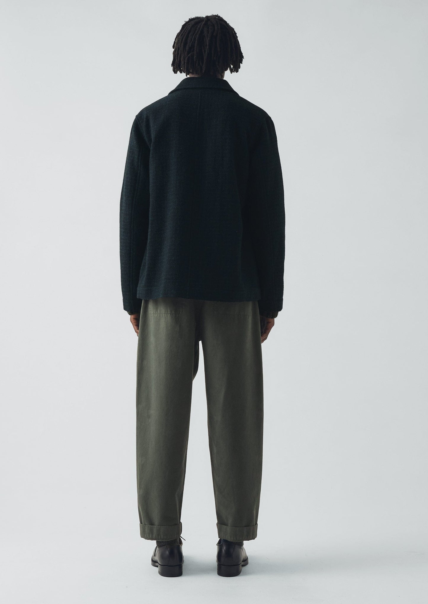 Giacca in lana a quadri Brick Block | Antracite/Blu