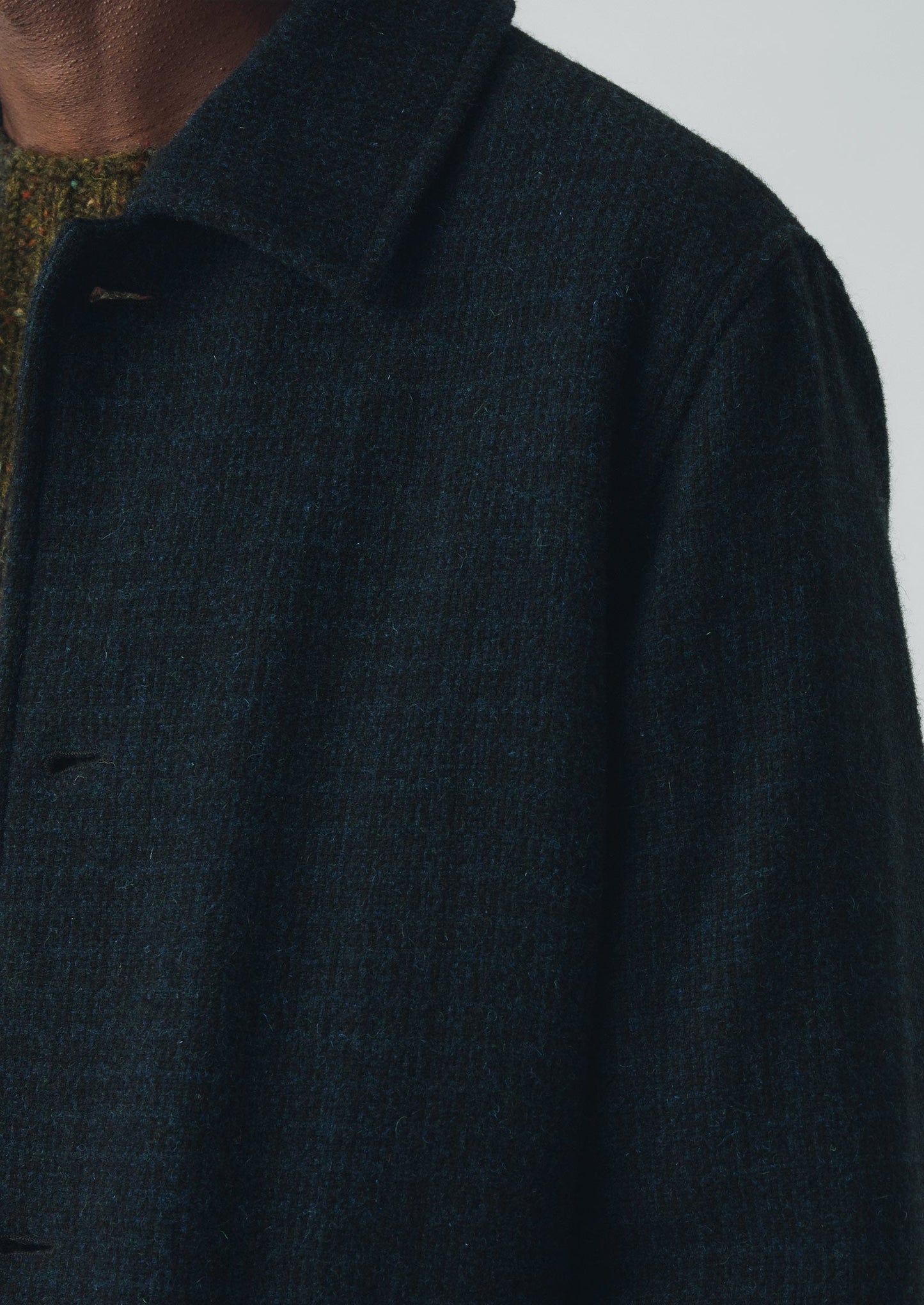 Giacca in lana a quadri Brick Block | Antracite/Blu