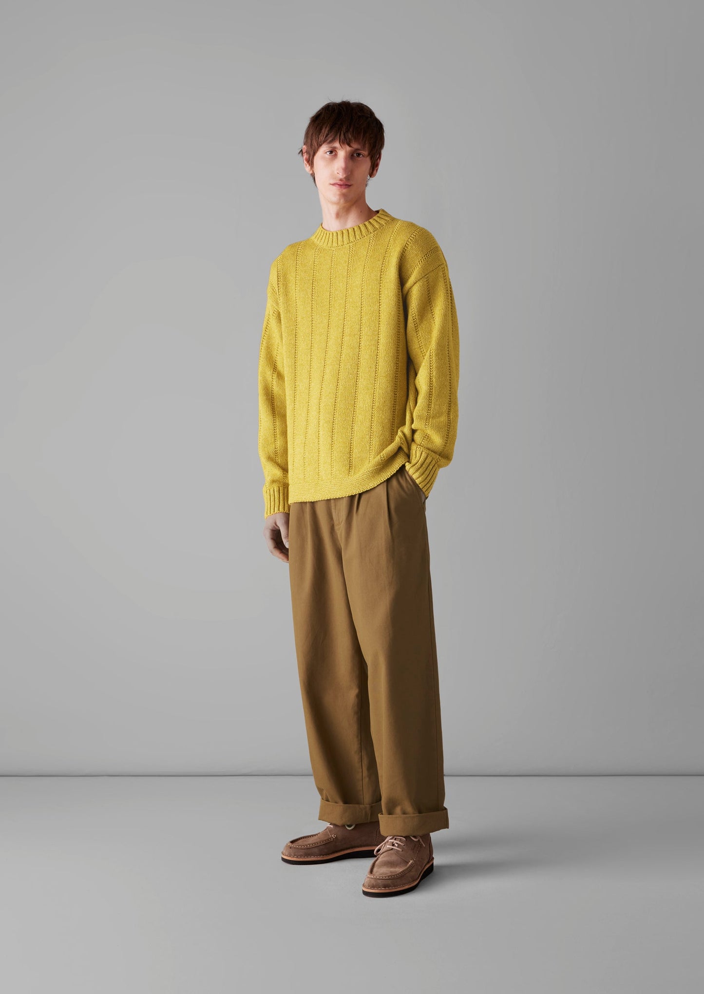 Pantaloni a gamba larga in tela di cotone Bill | Acorn