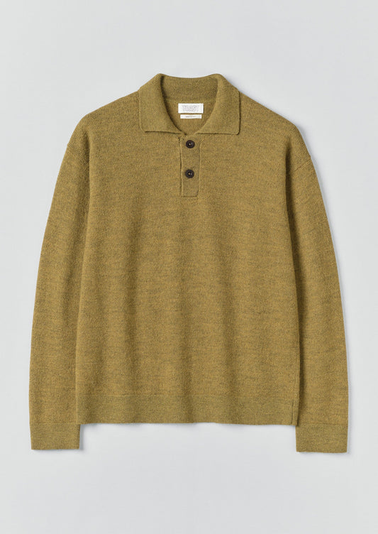 Maglione polo in lana e alpaca | Pera