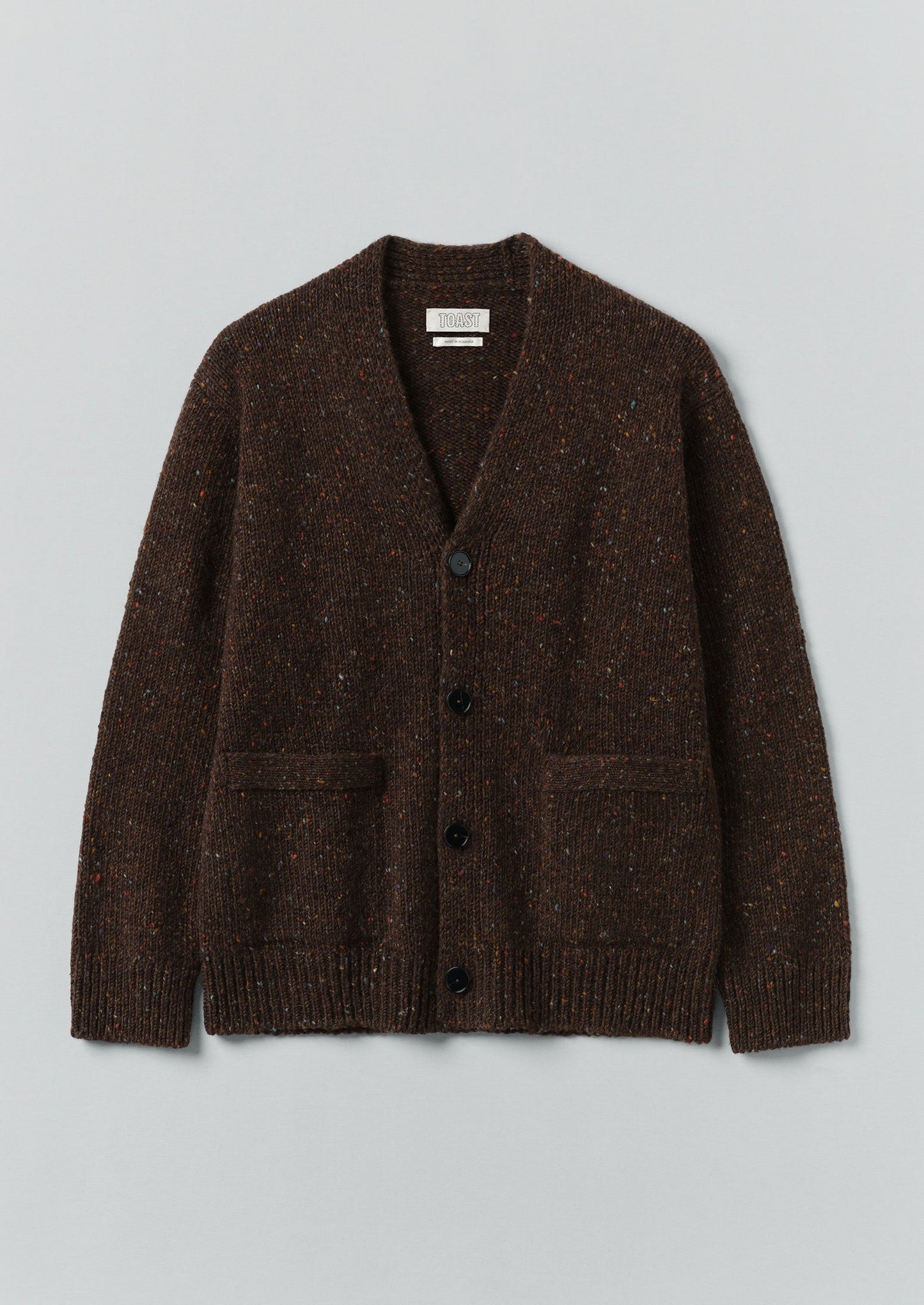 Cardigan con scollo a V in lana Donegal | Bark