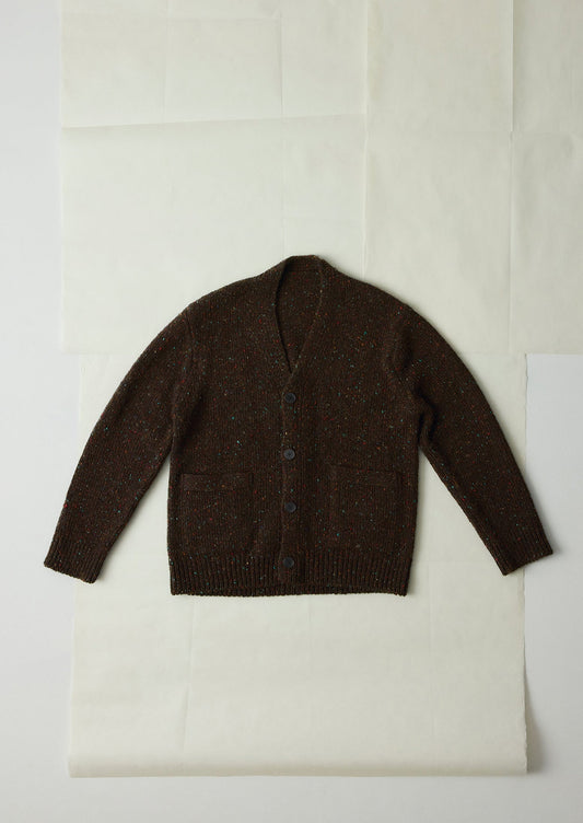 Cardigan con scollo a V in lana Donegal | Bark