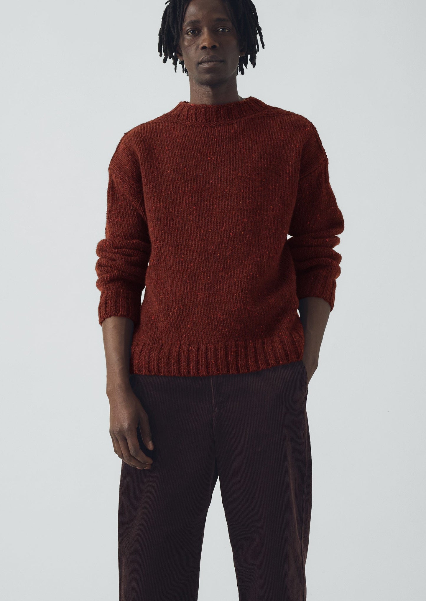 Maglione in lana Donegal di Finn | Bordeaux