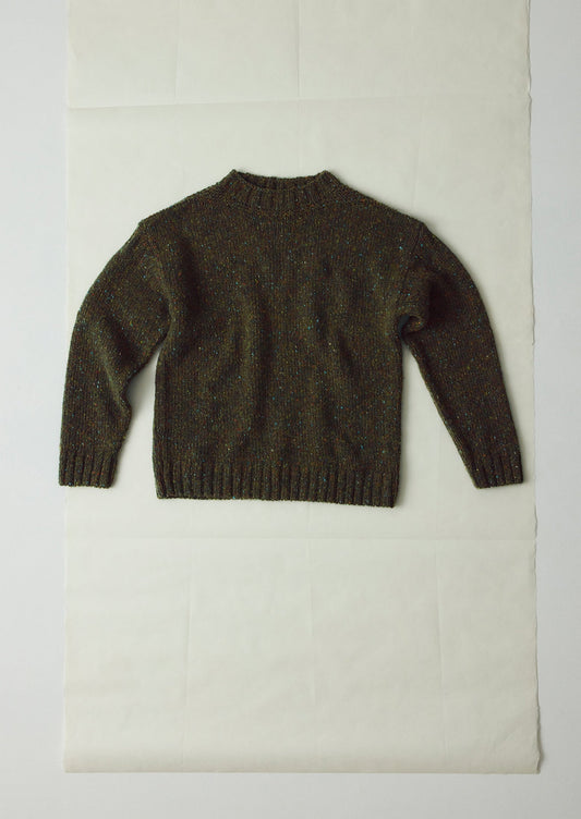 Maglione in lana Donegal di Finn | Cachi