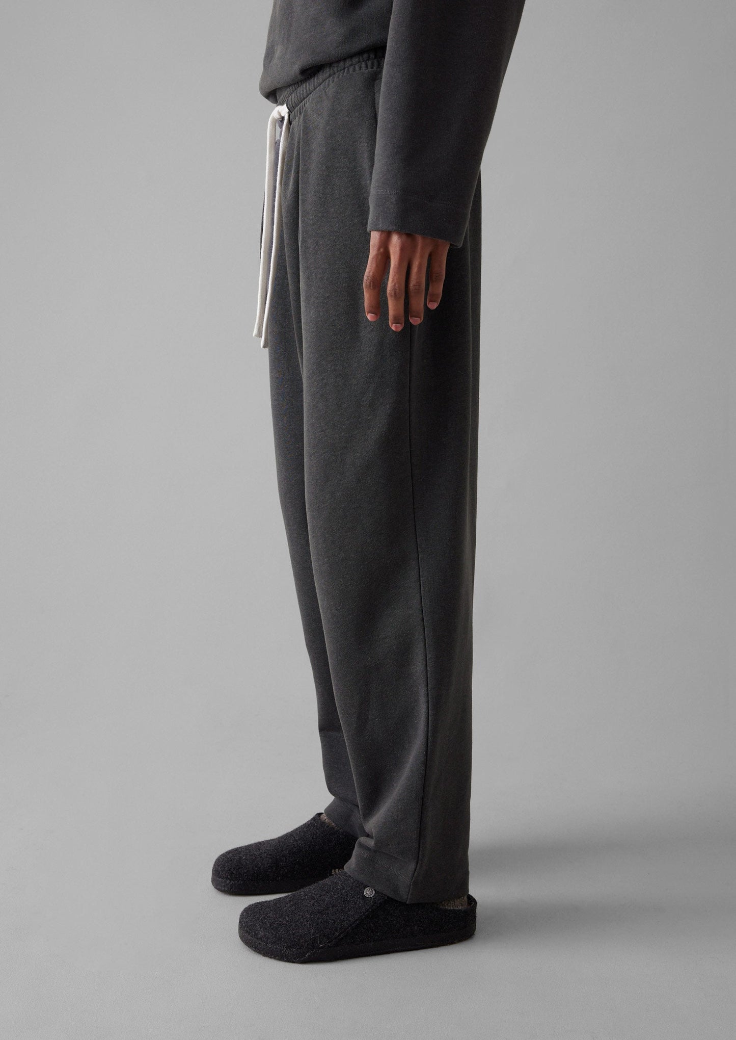 Pantaloni da salotto in canapa e cotone spazzolato | Carbone