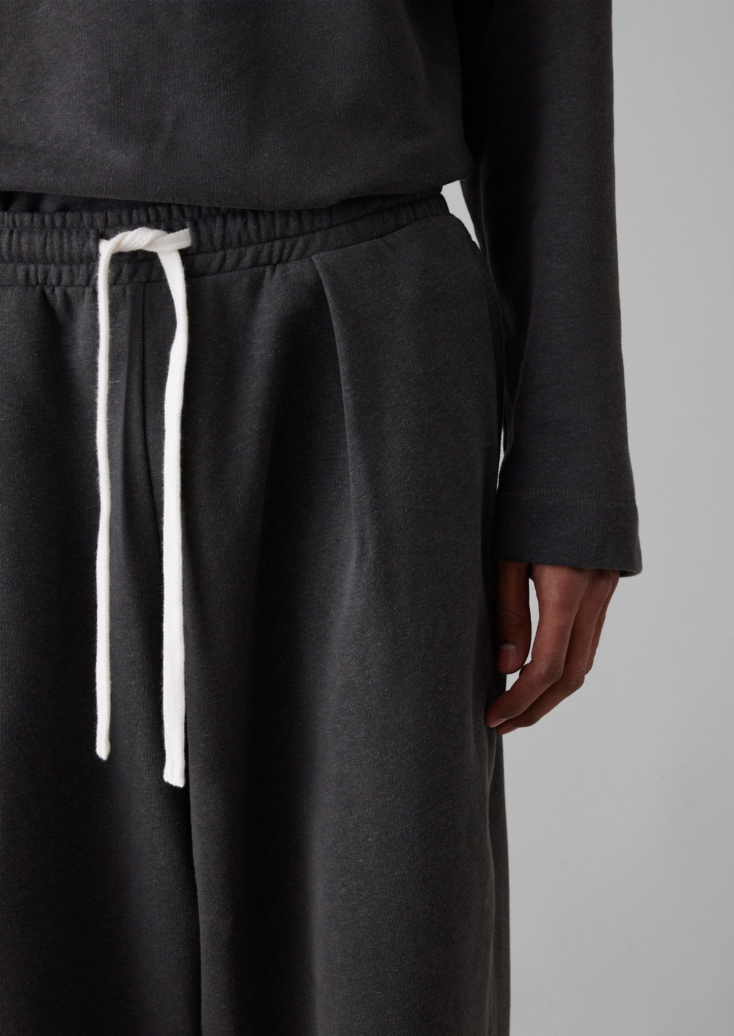 Pantaloni da salotto in canapa e cotone spazzolato | Carbone