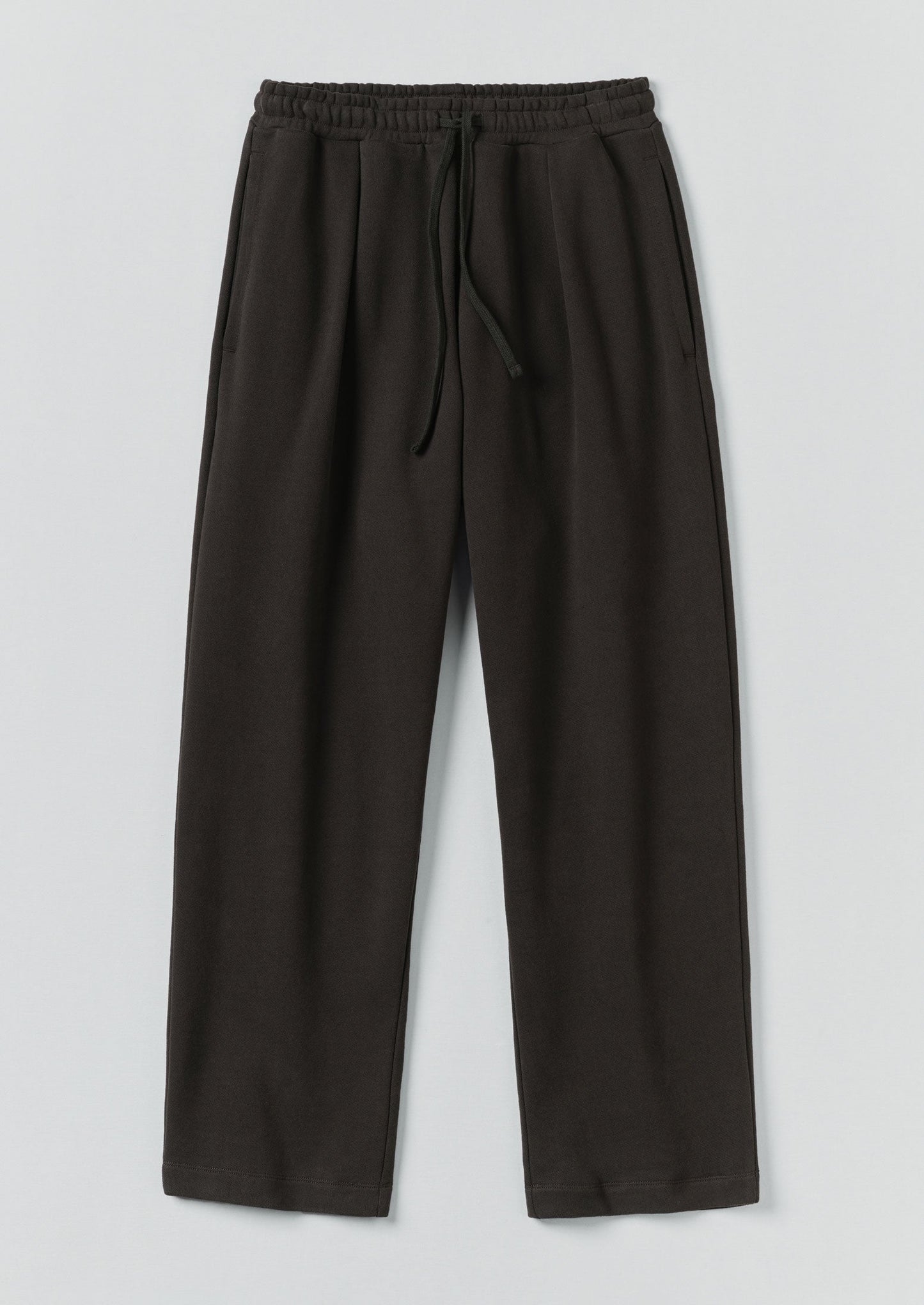 Pantaloni plissettati in jersey Loopback | Pepe nero