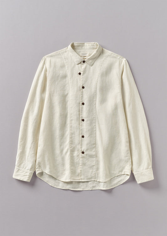 Camicia in lino con bottoni ad anello | Pergamena