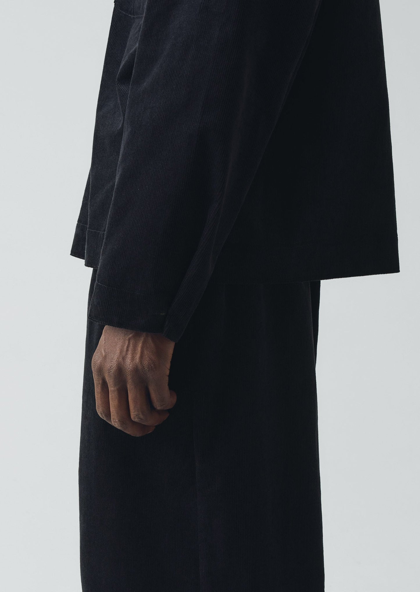Camicia popover in velluto a coste organico | Mezzanotte