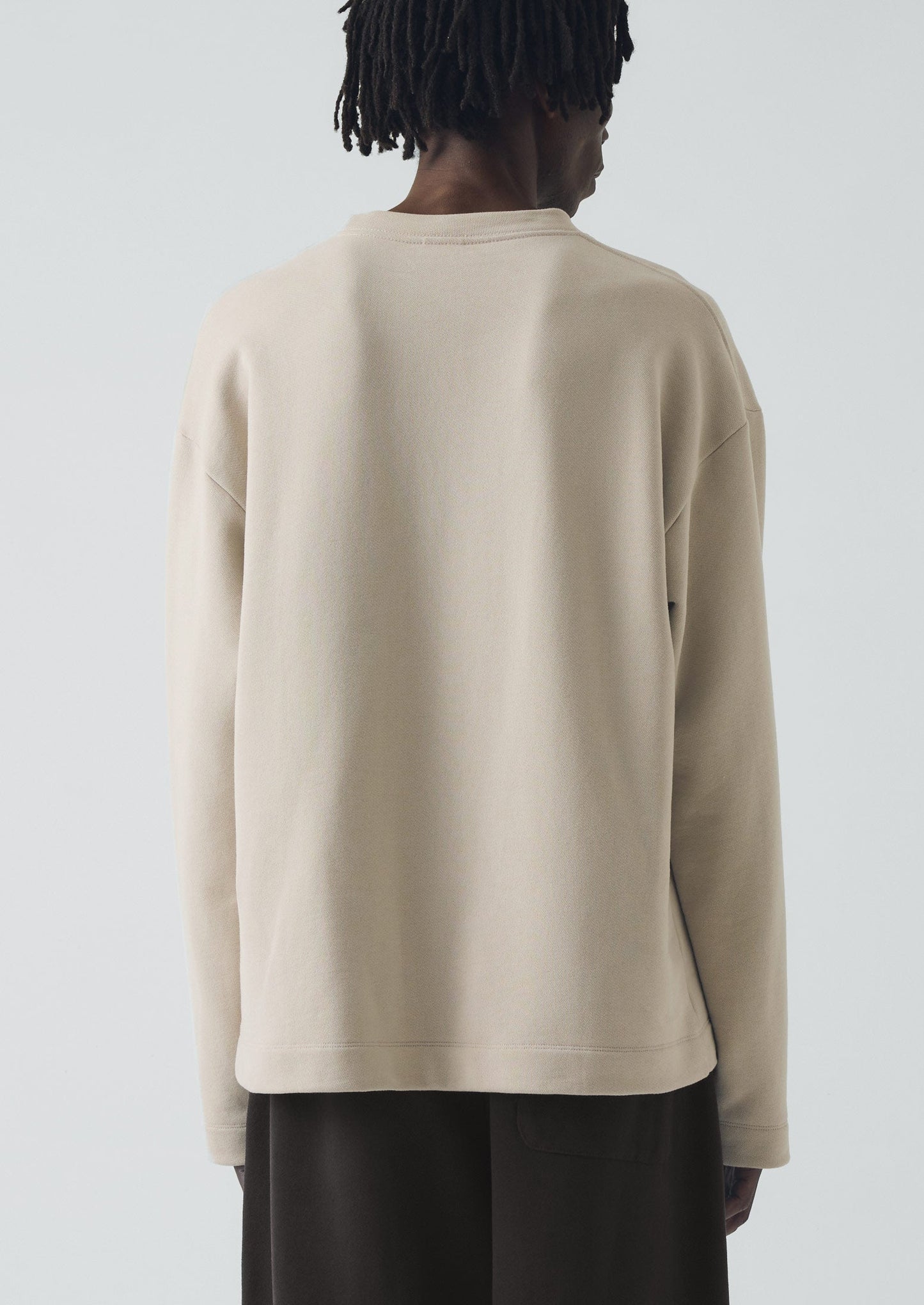 Felpa in maglia Loopback | Grigio avena