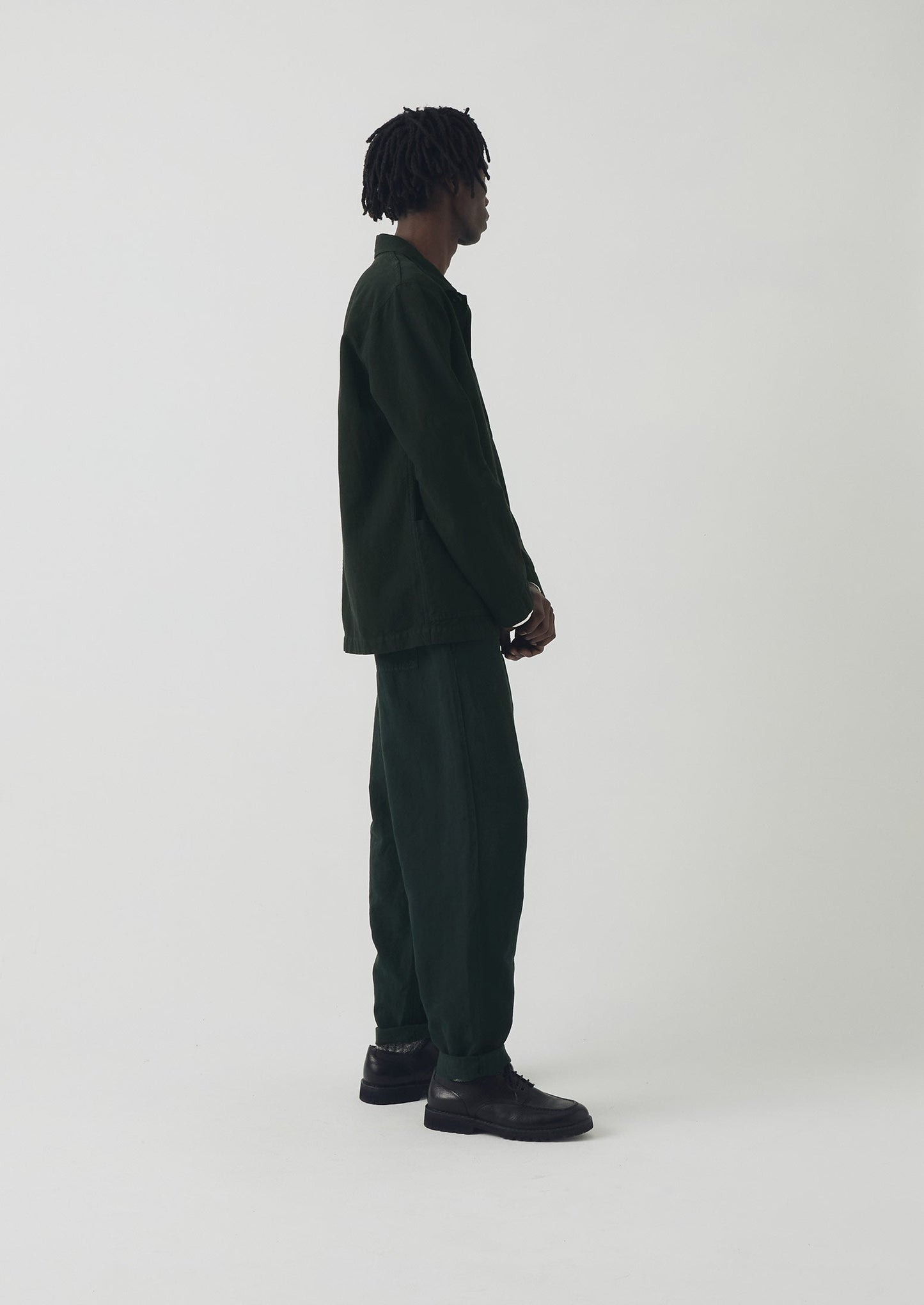 Pantaloni Alfie Garment Dyed a spina di pesce | Nero lavato